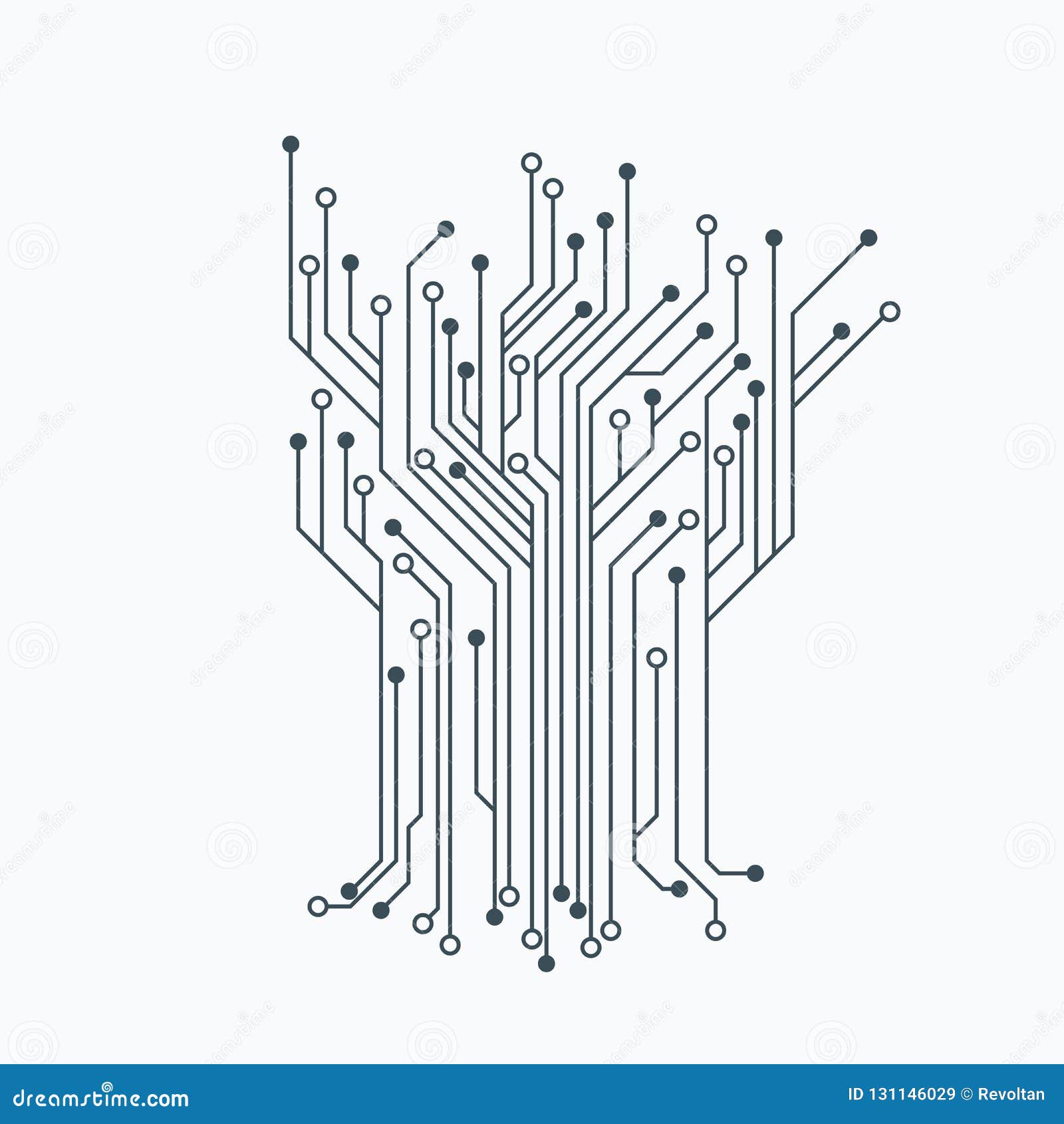 Microelectronics Circuits Circuit Board Vector White Background Stock Vector Illustration Of Internal Computer
