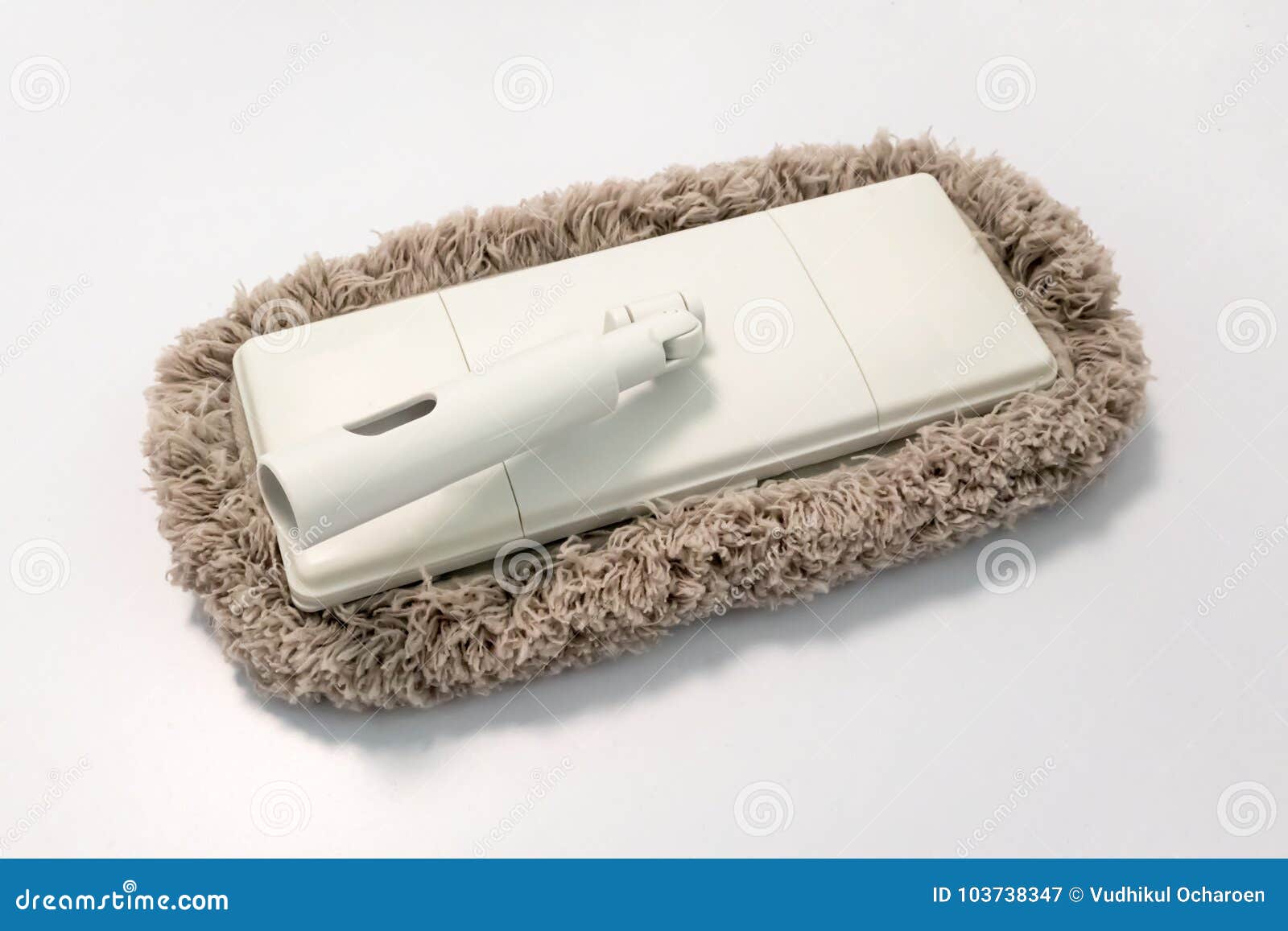 Microfiber Flooring Mop Head Isolated on White Background. Stock Image