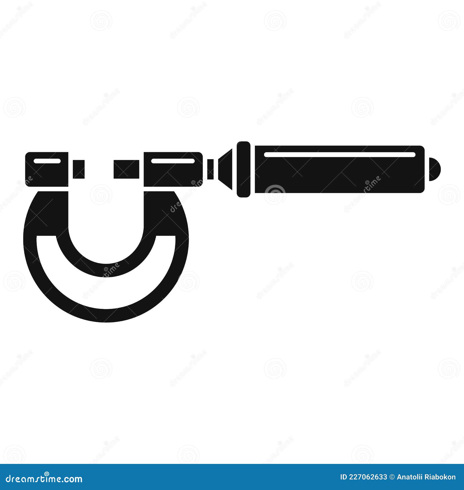 Micrometer Measurement Icon Simple Vector. Design Caliper Stock
