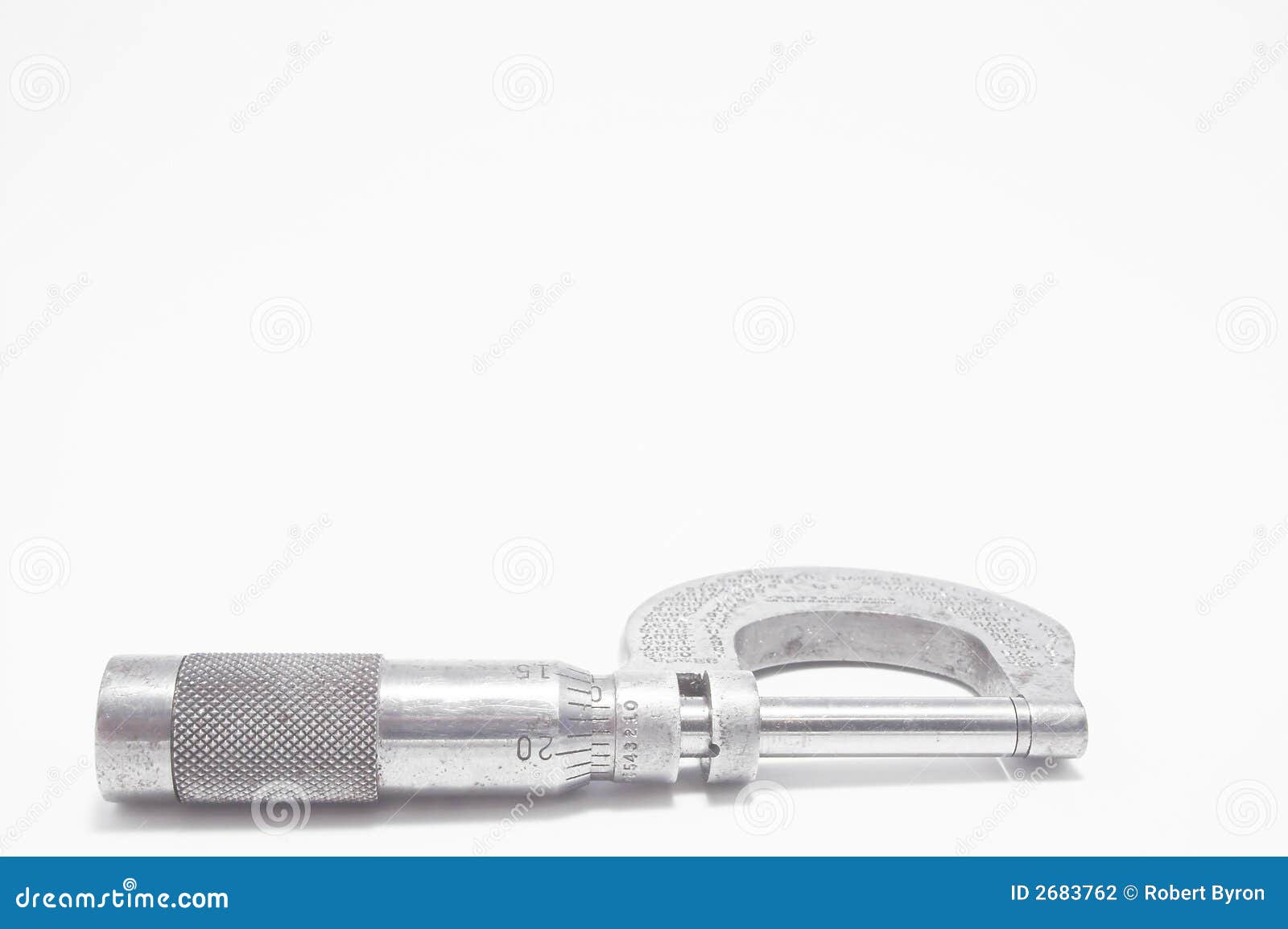 Micrometer Gauge On A Vintage Hand Drawn Technical Drawing RoyaltyFree