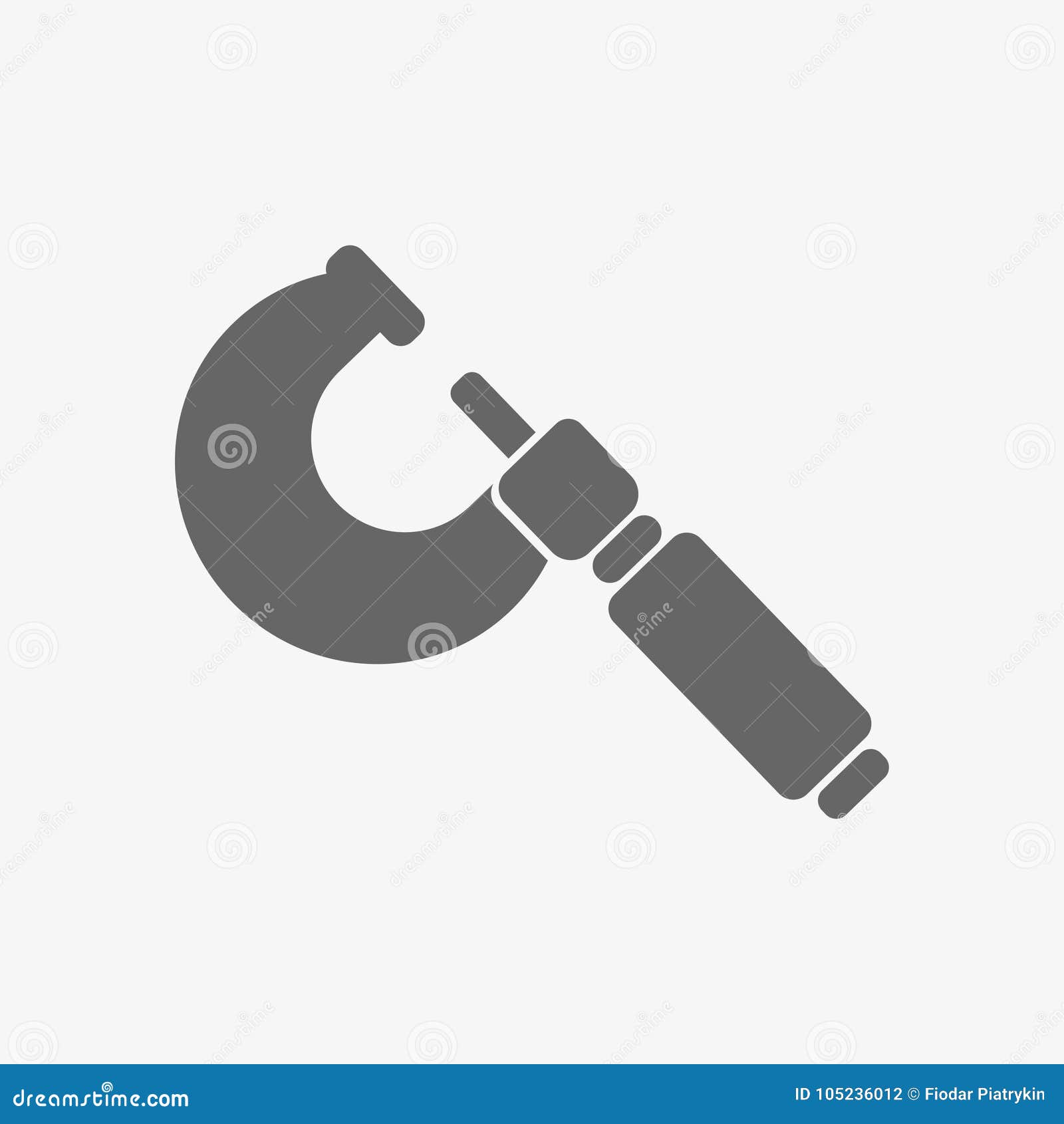 Micrometer Vector Icon. Workhouse Equipment Stock Vector Illustration