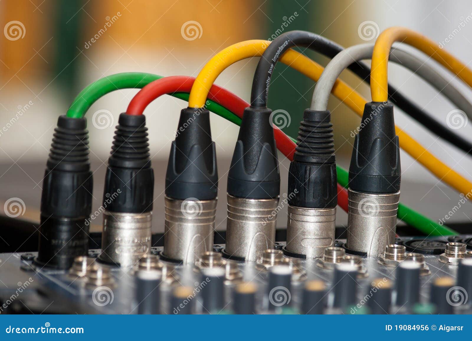 Microphone cables stock photo. Image of black, microphone 19084956