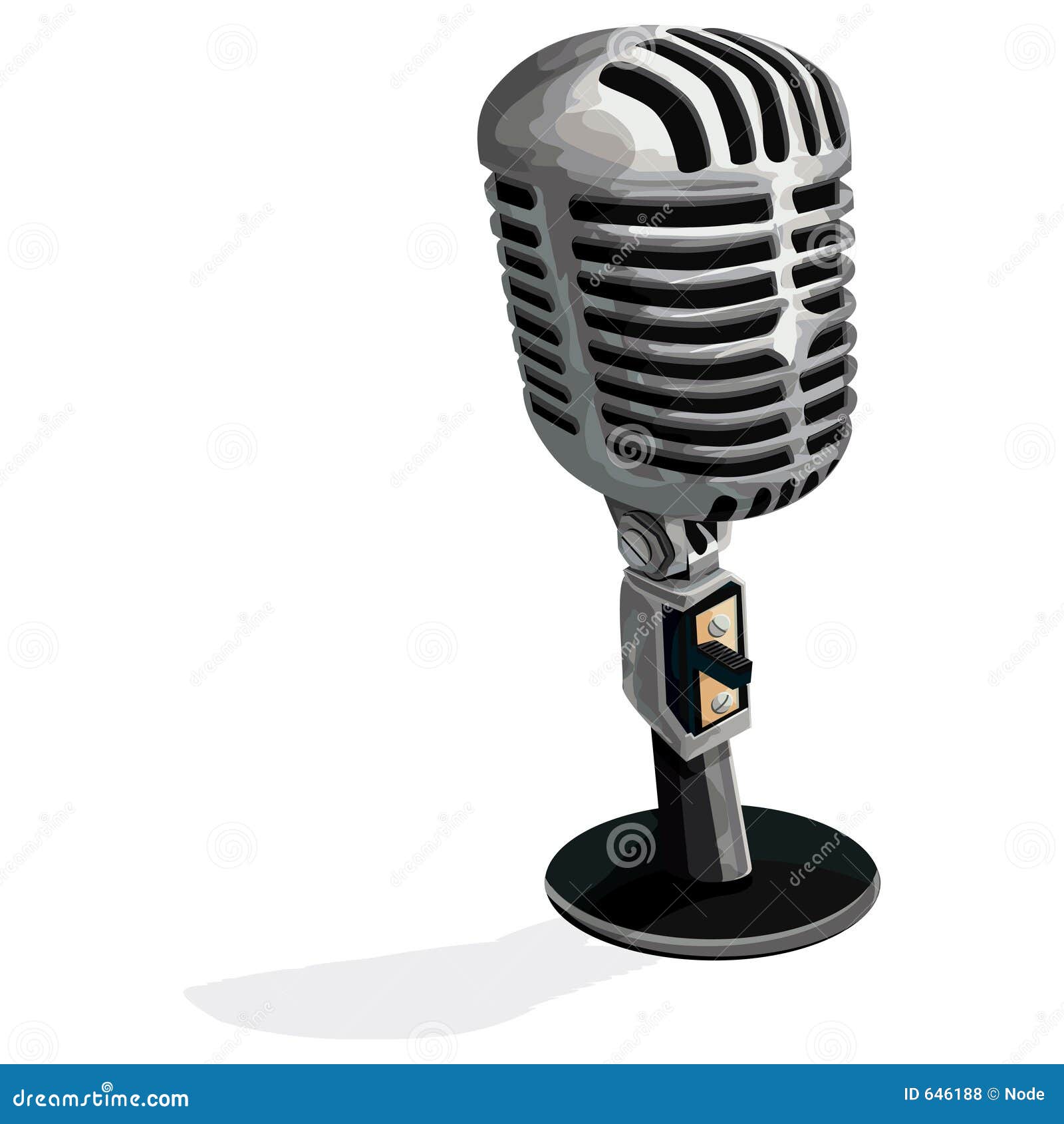Microphone with Clipping Path Stock Vector Illustration of radio