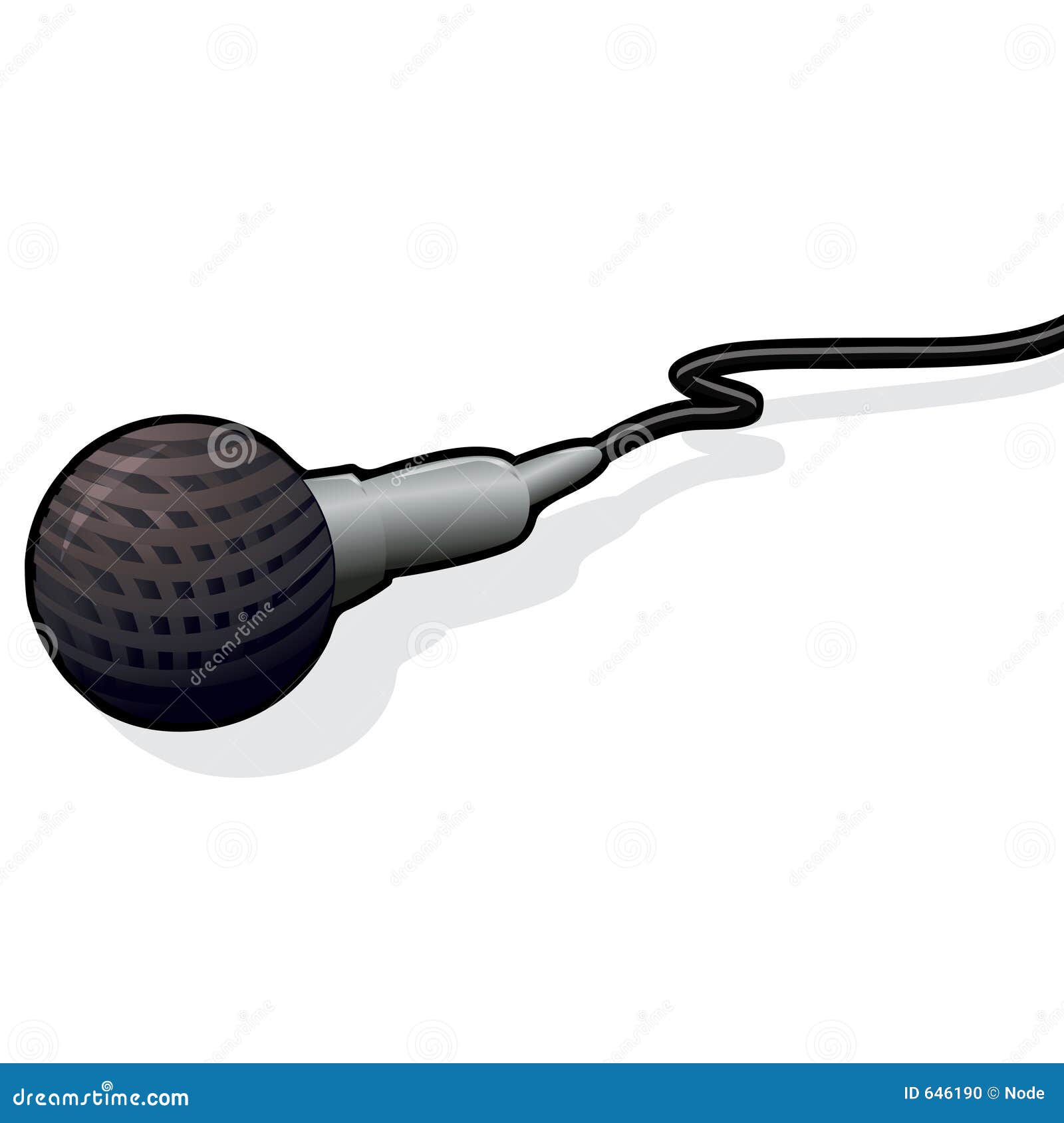 Microphone with Clipping Path Stock Illustration Illustration of path