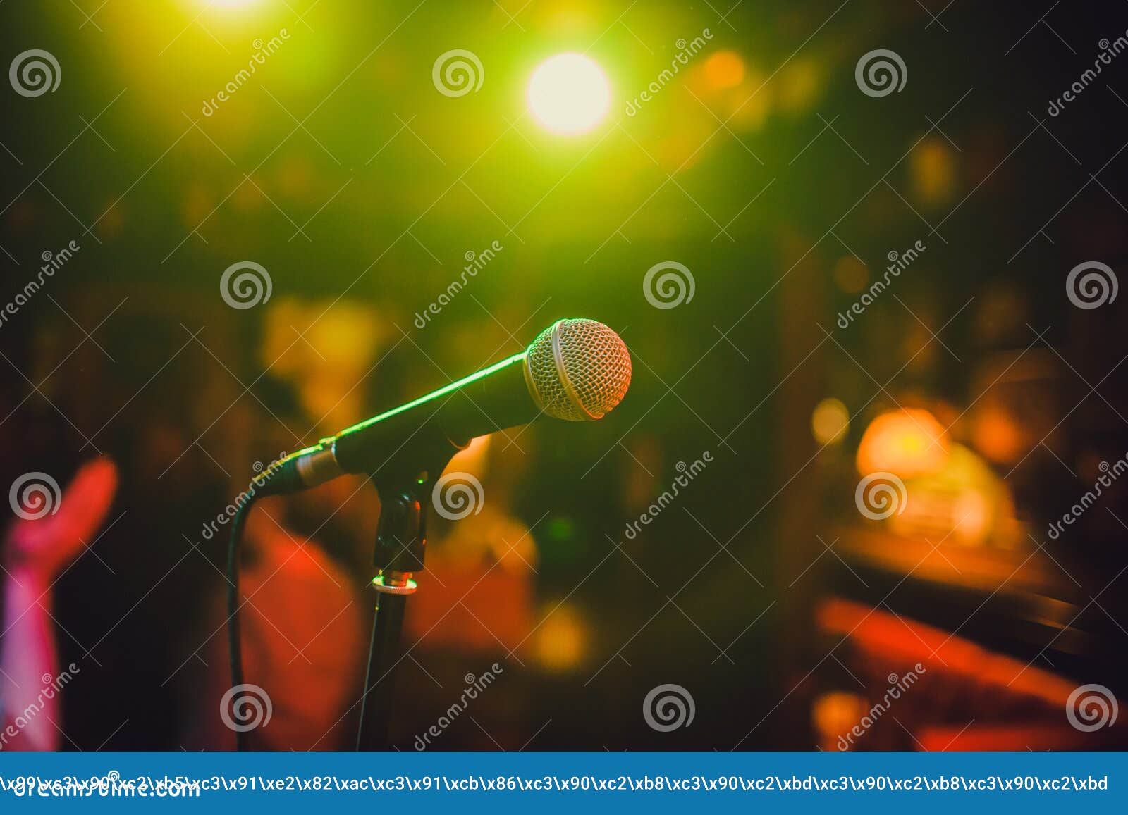 Microphone. Microphone Closeup. a Pub. Bar. a Restaurant. Classical
