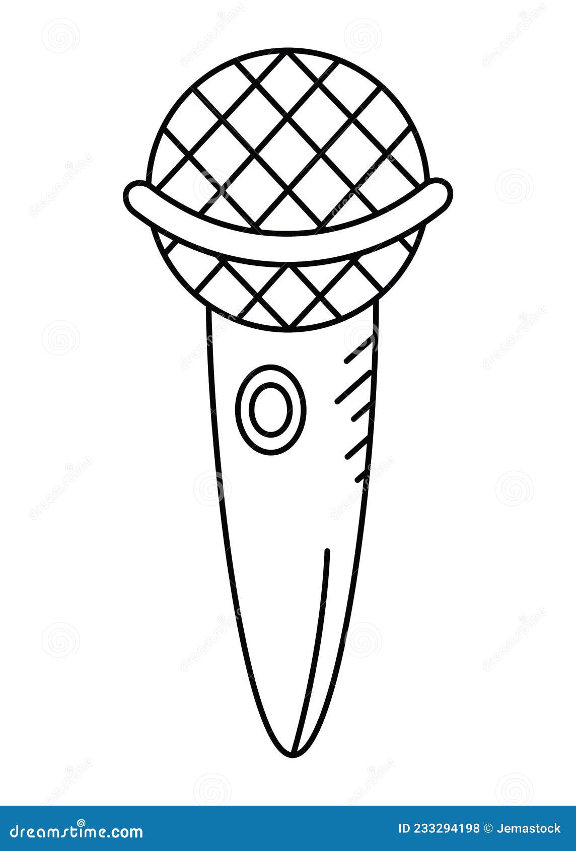 Microphone doodle device stock illustration. Illustration of musical