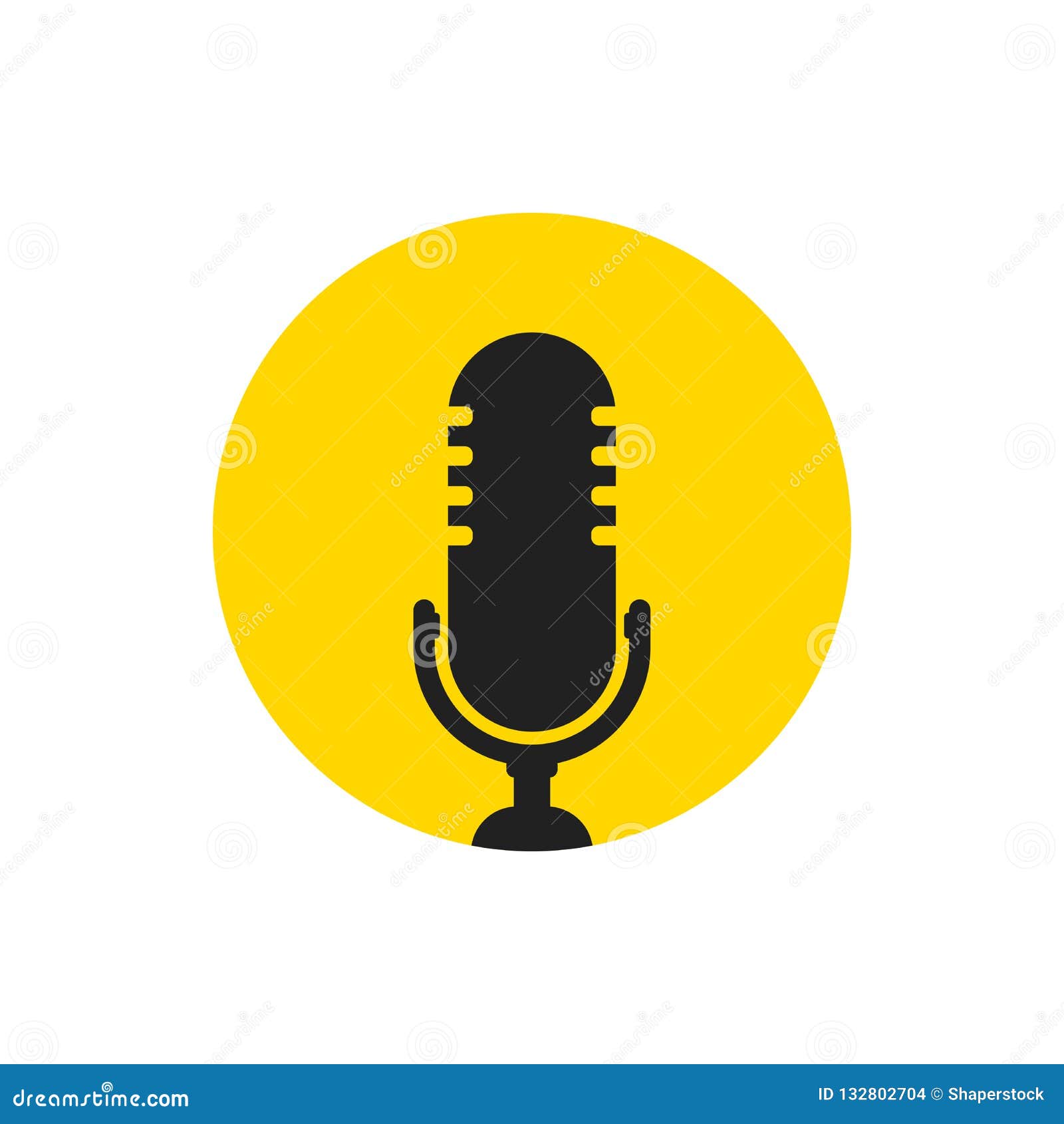 Microphone Icon. Speaker Vector. Sound Sign Isolated on White Background Stock Vector