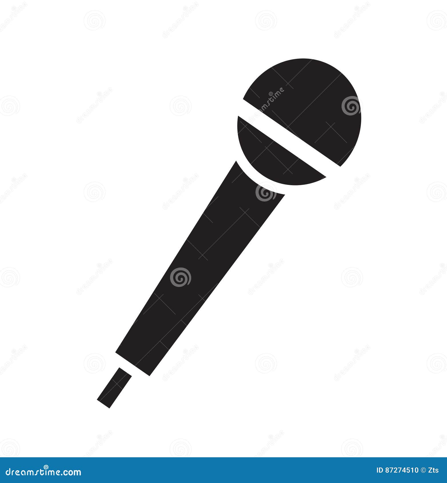 Microphone icon vector stock vector. Illustration of entertainment