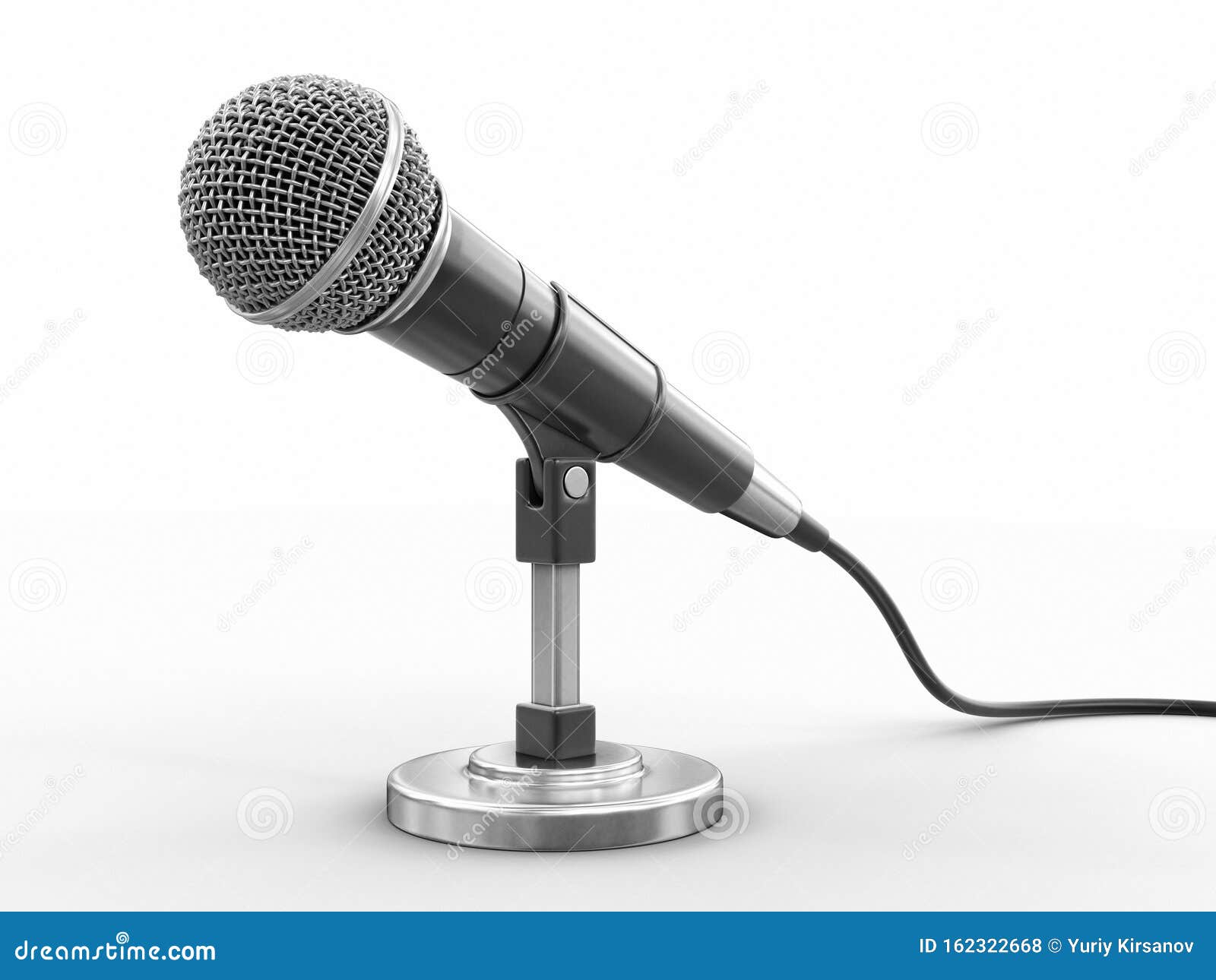 Microphone. Image with Clipping Path Stock Illustration Illustration