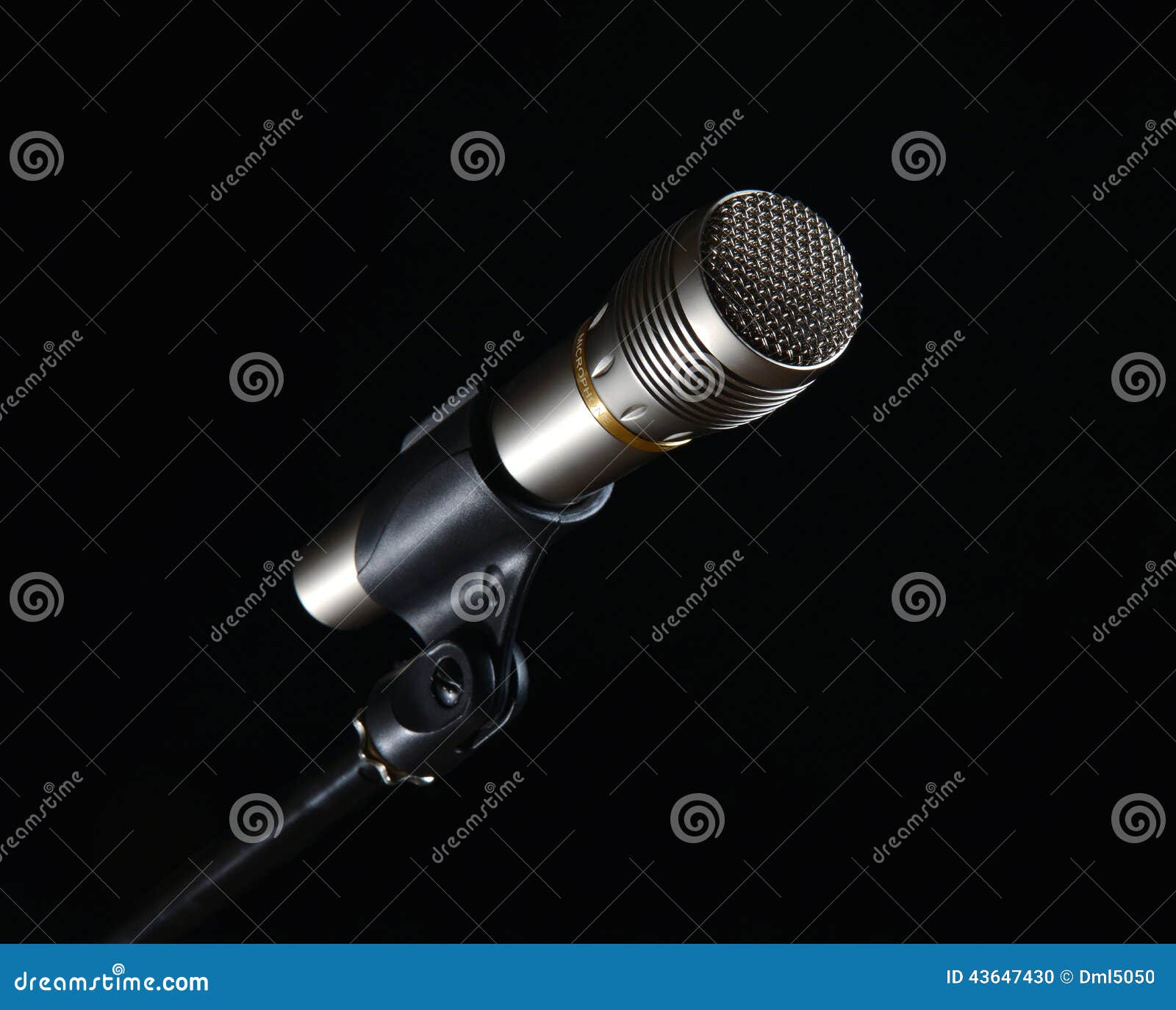 Microphone Isolated on Black Background Stock Photo Image of concert