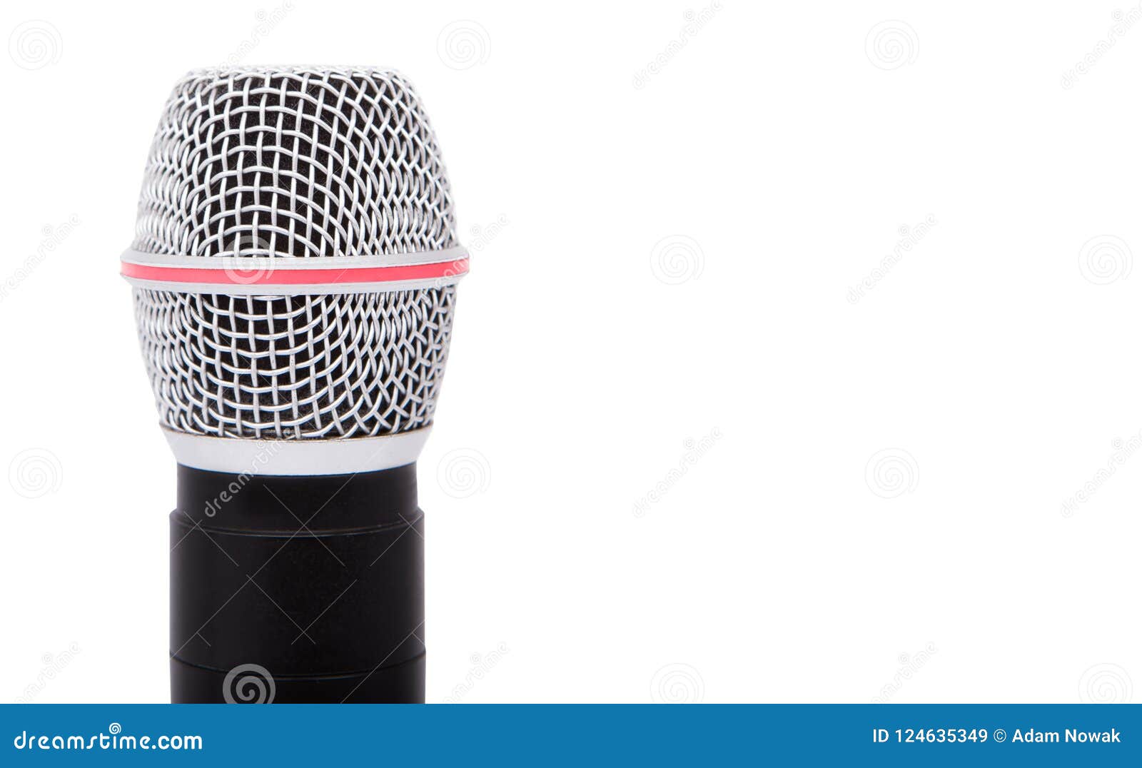 Big Microphone Isolated on White Background. Stock Image Image of
