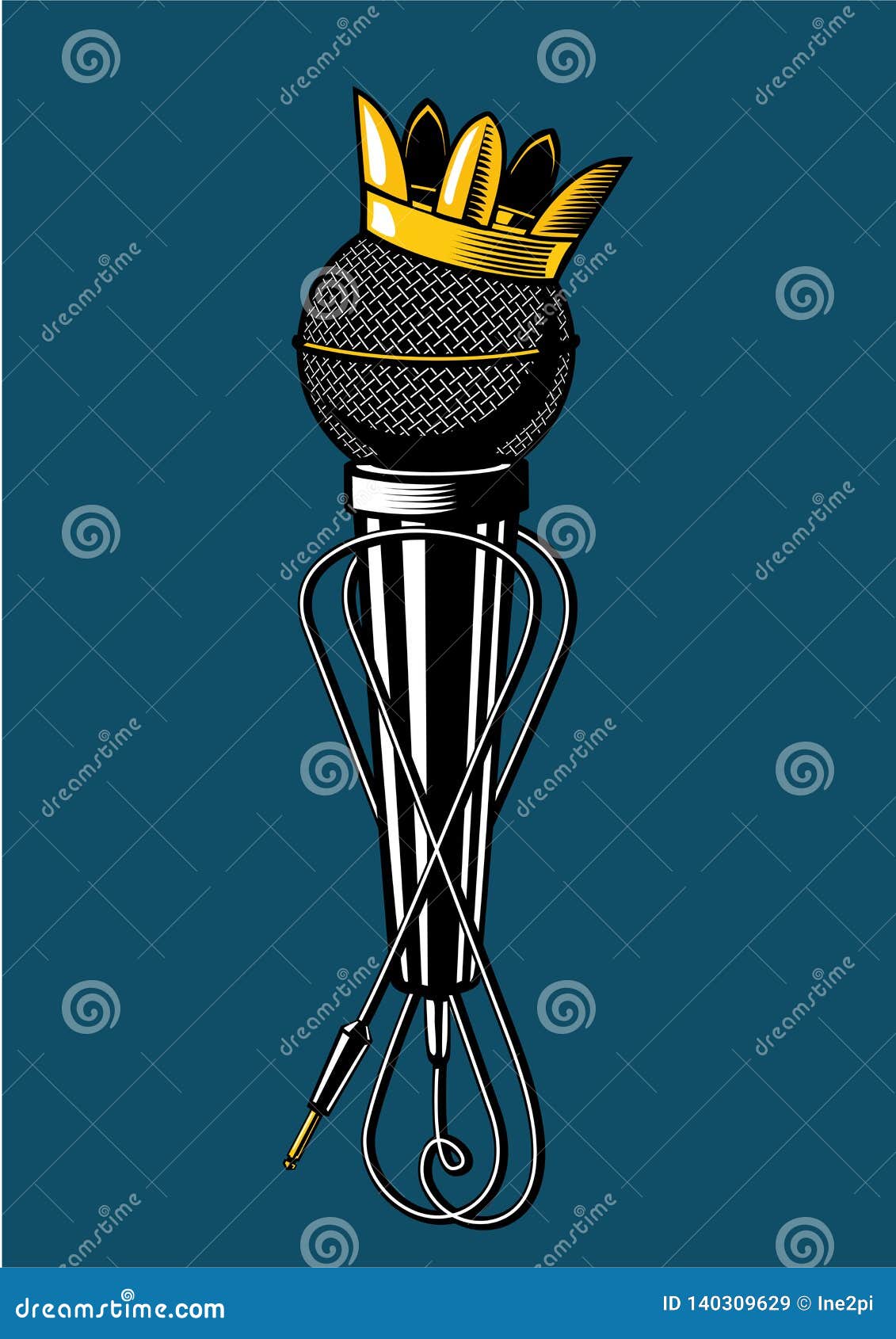 Microphone with Kings Crown. Vintage Music Poster. Musicla Sign with Mic Stock Vector - Illustration of microphone, hiphop: 140309629 Microphone with Kings Crown. Vintage Music Poster. Musicla Sign with Mic Stock Vector - Illustration of microphone, hiphop: 140309629