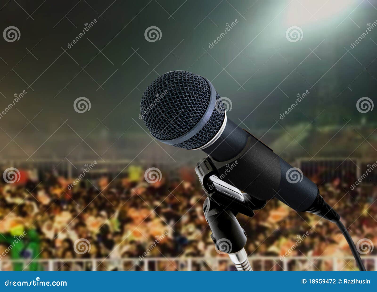 Microphone live in concert stock photo. Image of listening 18959472