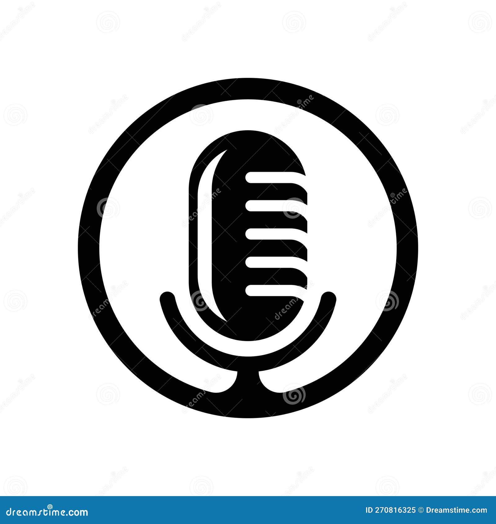 Microphone Logo Images Illustration Stock Vector Illustration of