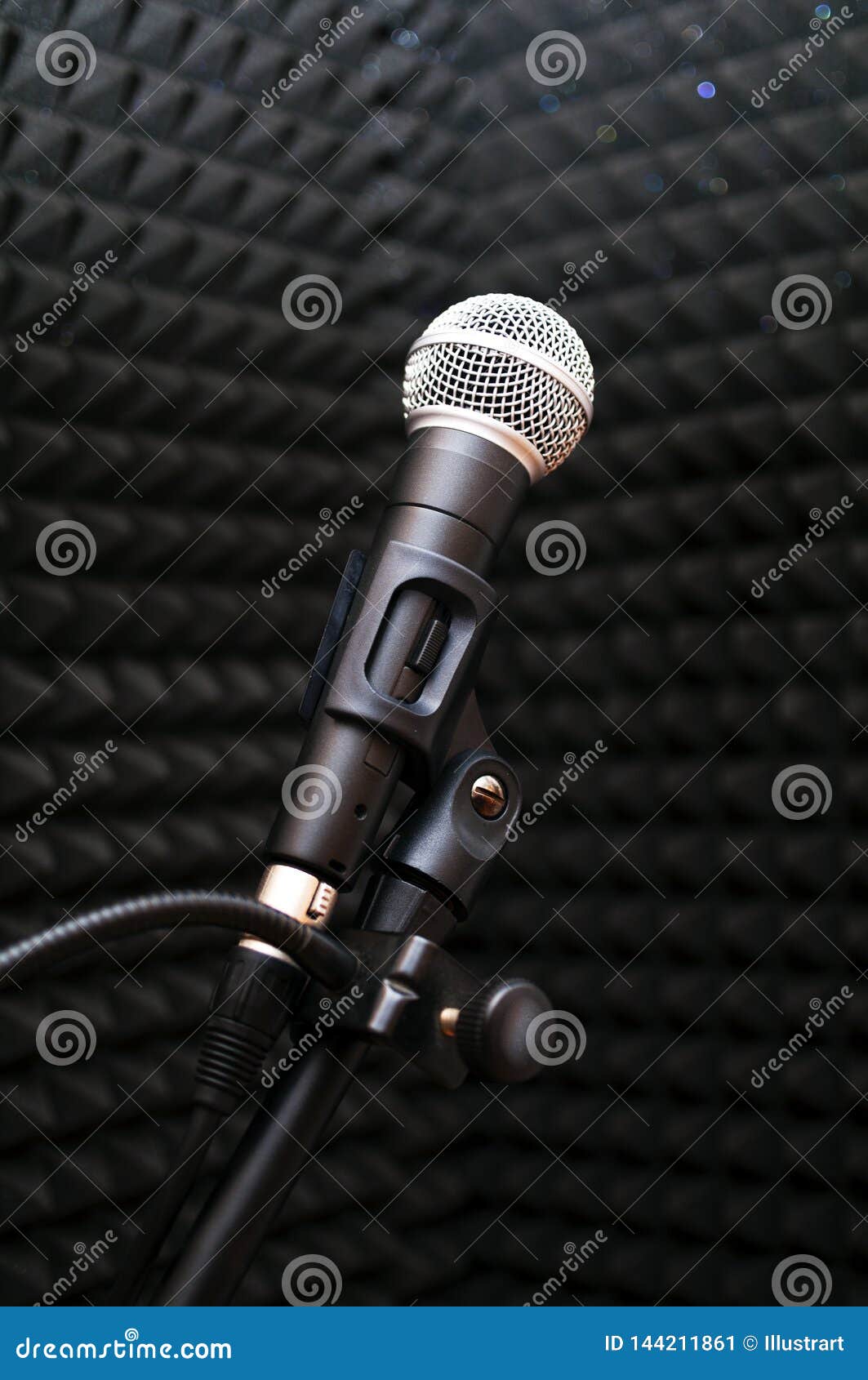 Microphone in a Music Studio Stock Image Image of musical, background 144211861