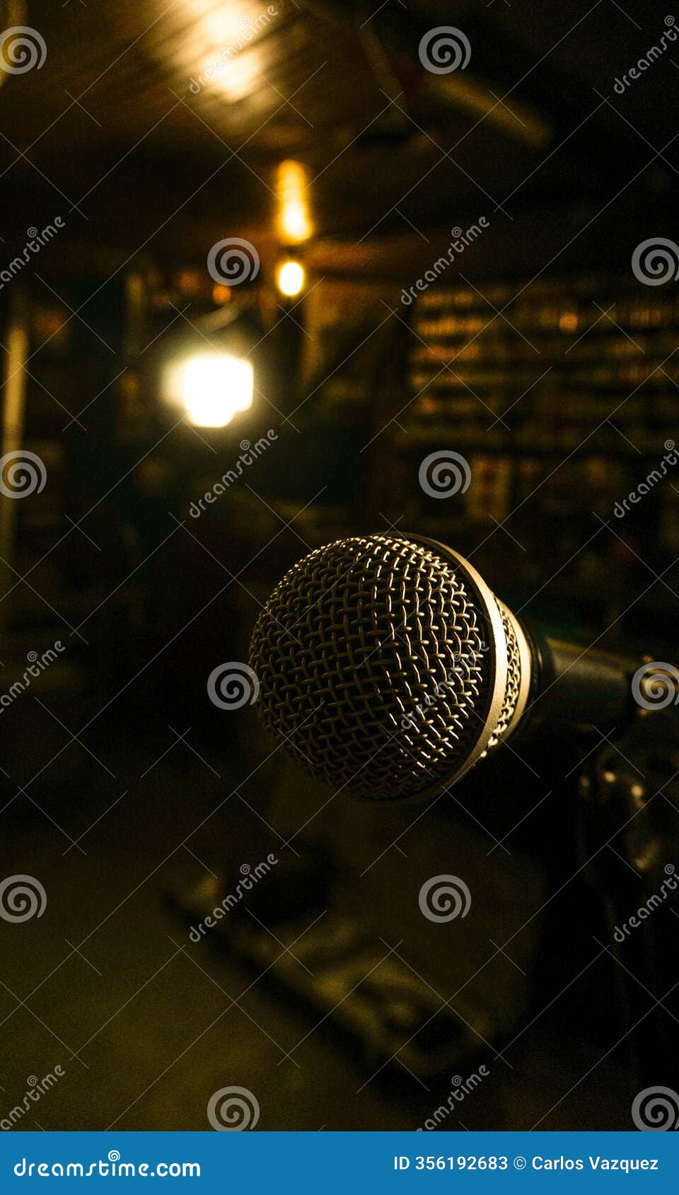 microphone placed on its stand
