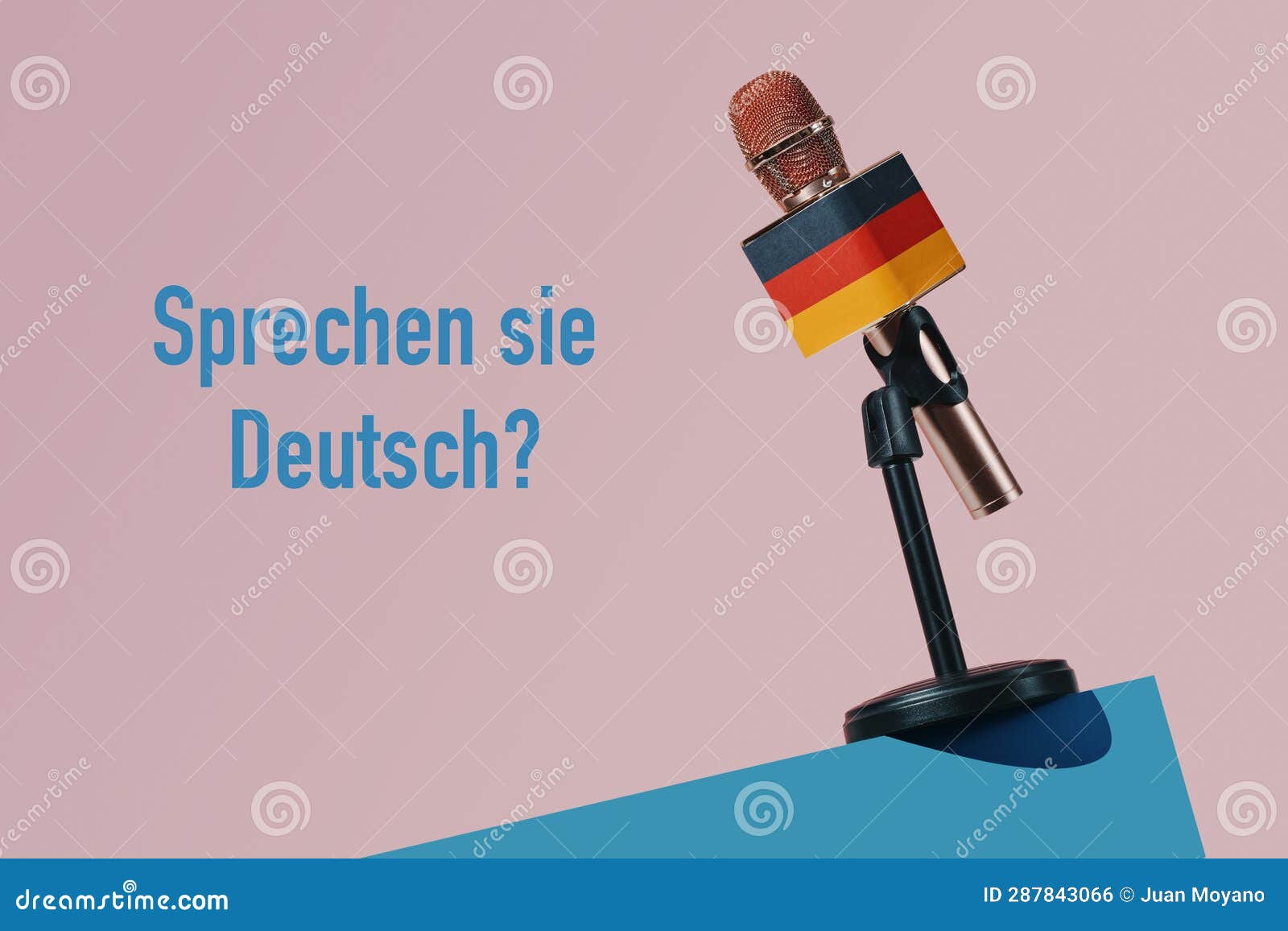 Microphone and Question Do You Speak German Stock Photo Image of broadcasting, foreign 287843066