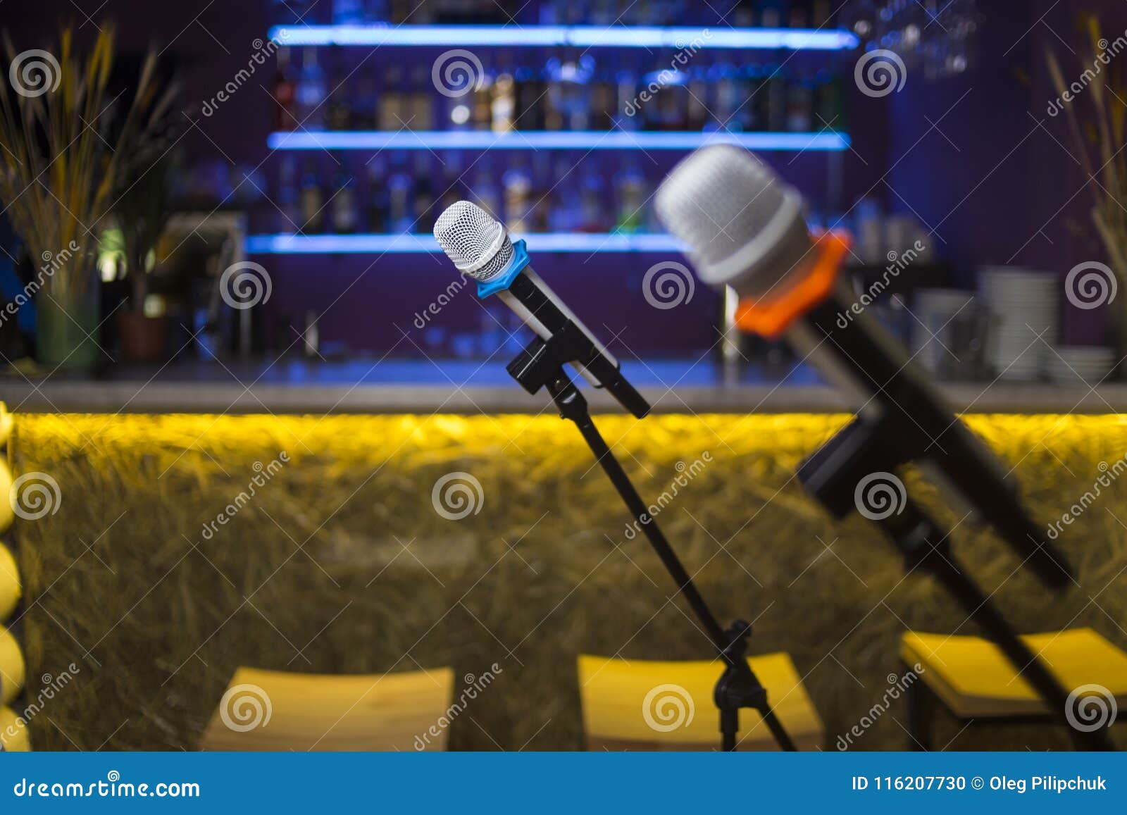 Microphone in restaurant stock photo. Image of microphone 116207730