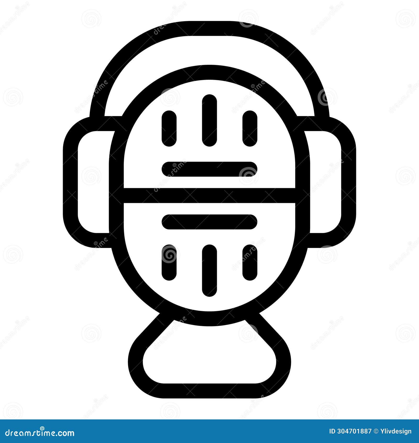 microphone spanish lesson icon outline . program lexicon