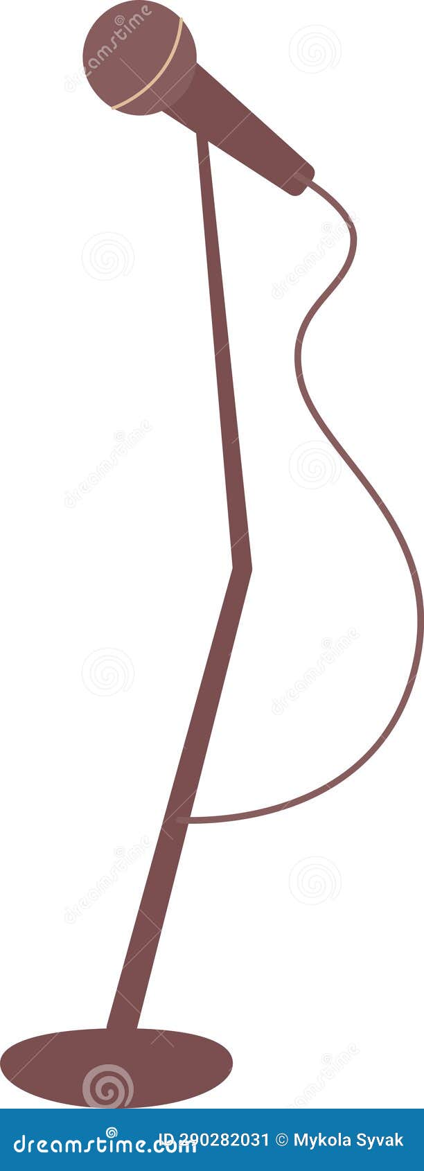 Microphone on Stand stock illustration. Illustration of speech 290282031