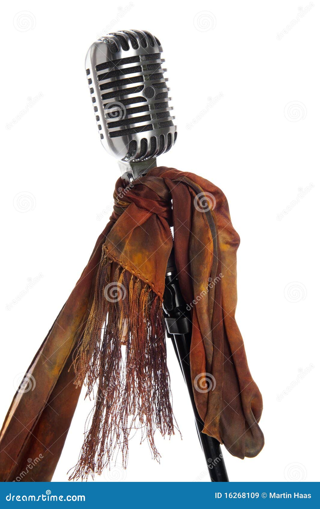 Microphone, Stand and Scarf Stock Image Image of concert, instrument