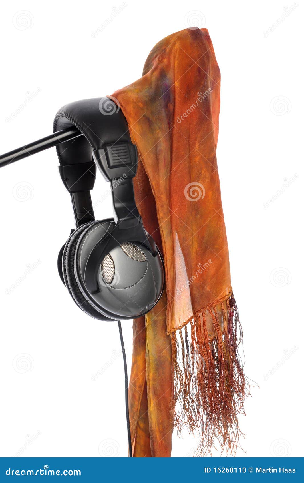 Microphone Stand, Scarf and Headphones Stock Photo Image of mobility