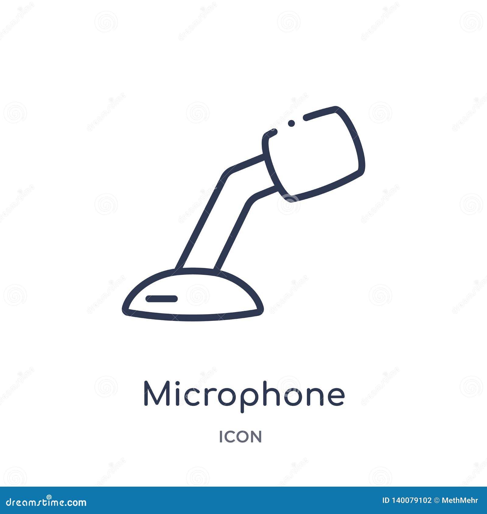Microphone Voice Tool Icon from Tools and Utensils Outline Collection