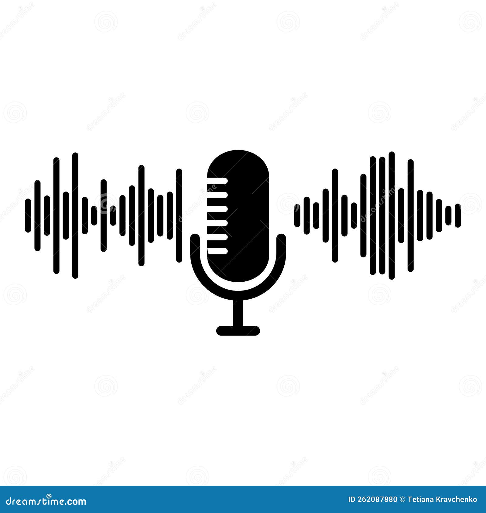Microphone Wave Icon. Microphone Icon. Communication Concept. Speaker