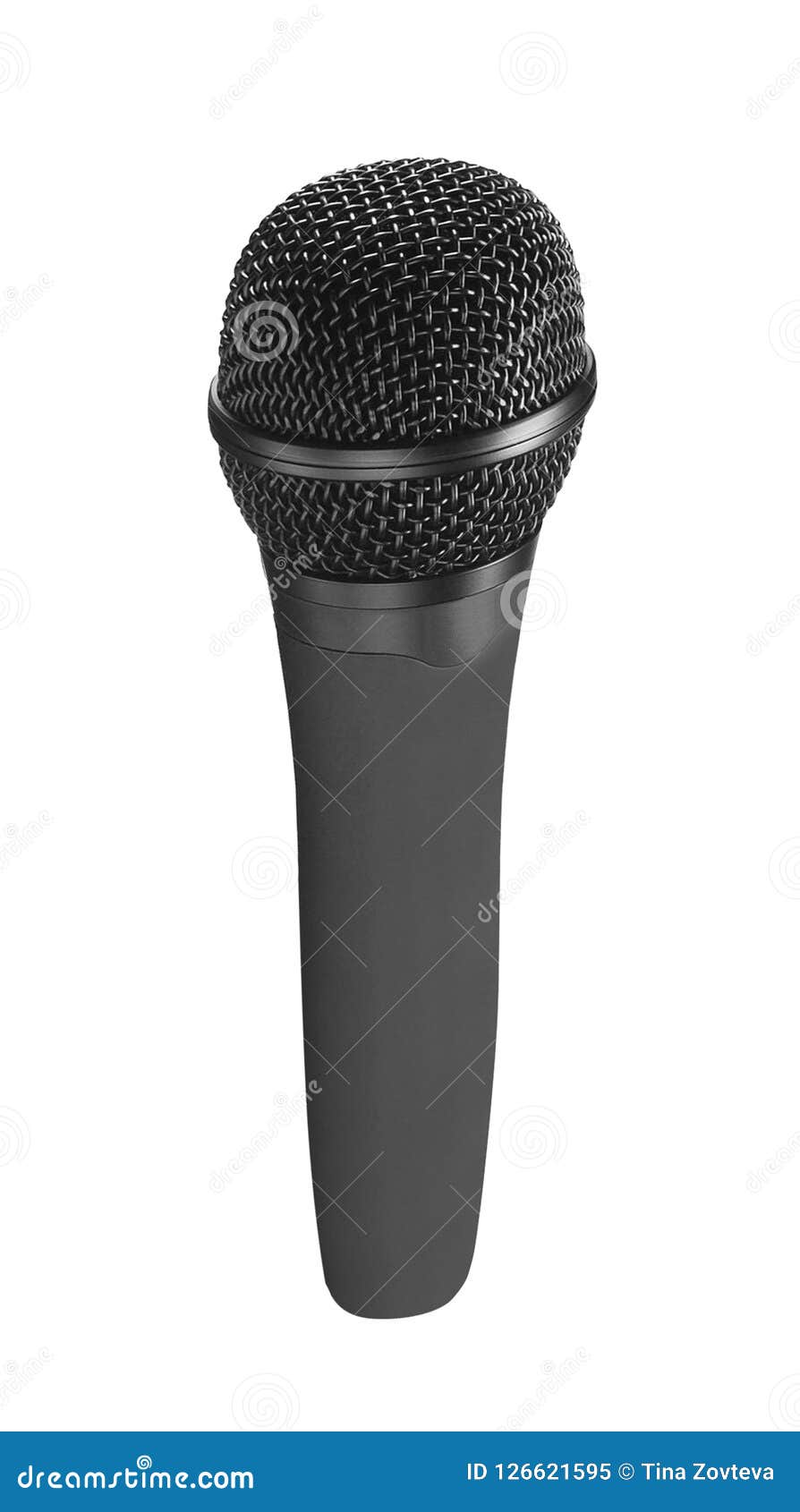 Microphone on a white stock image. Image of equipment 126621595
