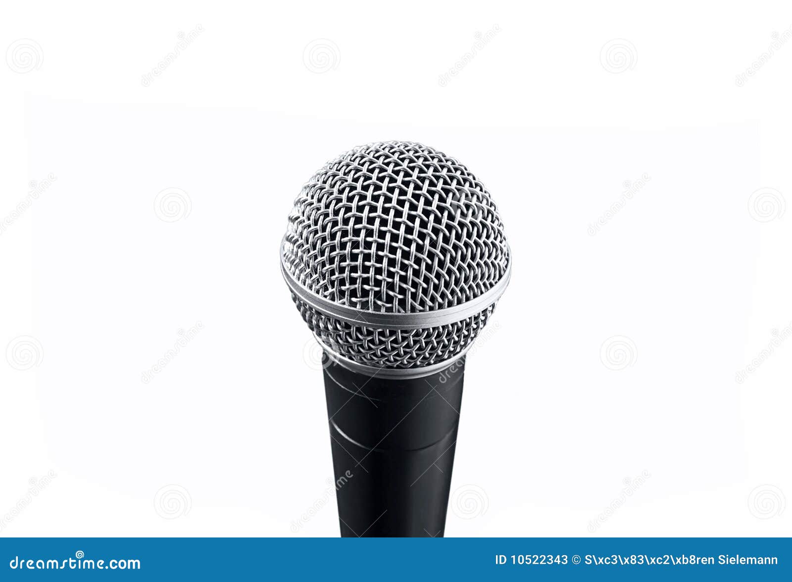 Microphone on White Background Stock Image Image of single, popular