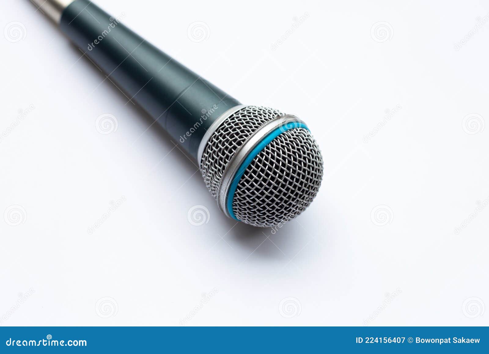 Microphone on White Background Stock Image Image of audio, karaoke