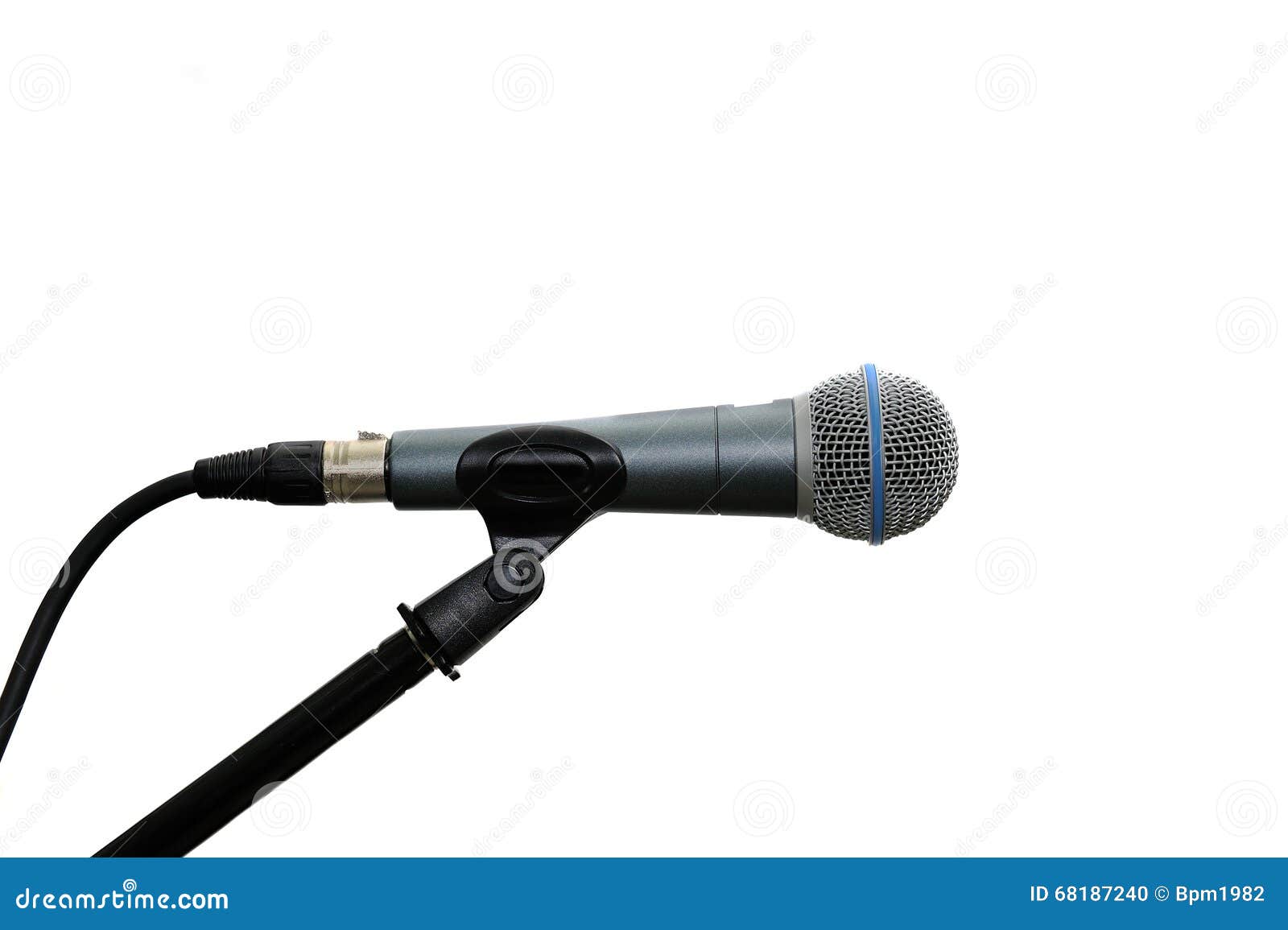 Microphone on a White Background Stock Photo Image of entertainment