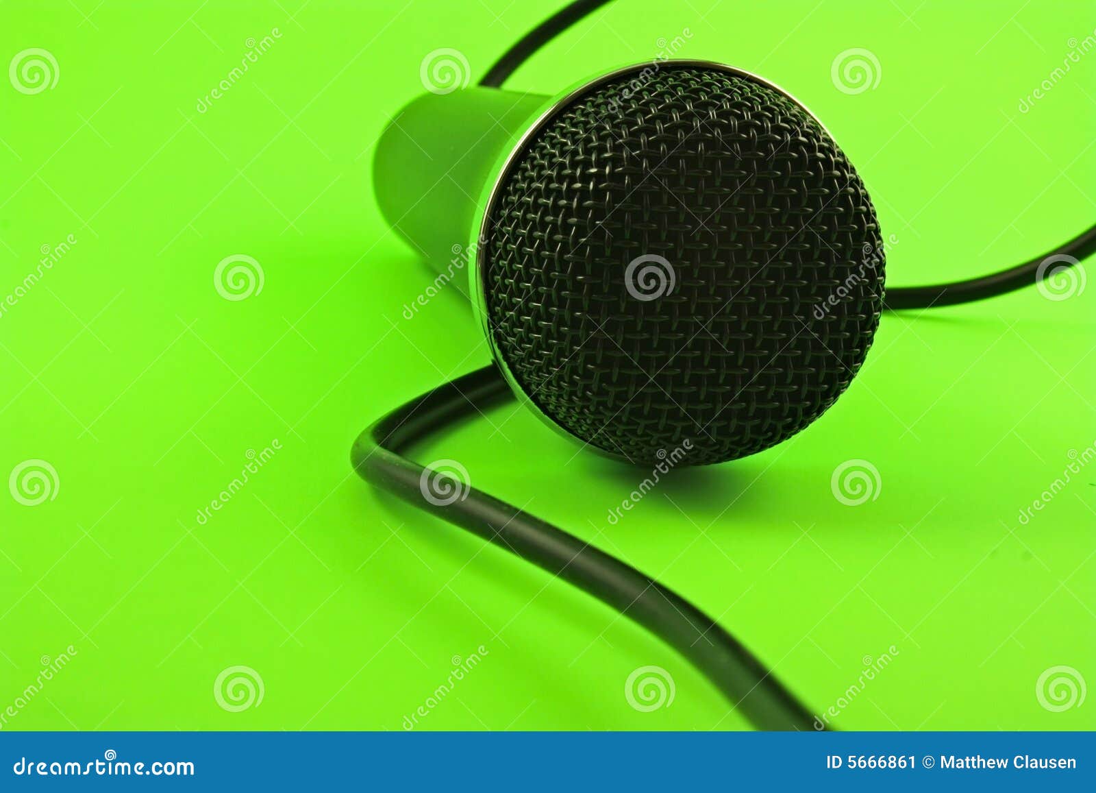 Microphone with wire stock image. Image of direction, unimic 5666861