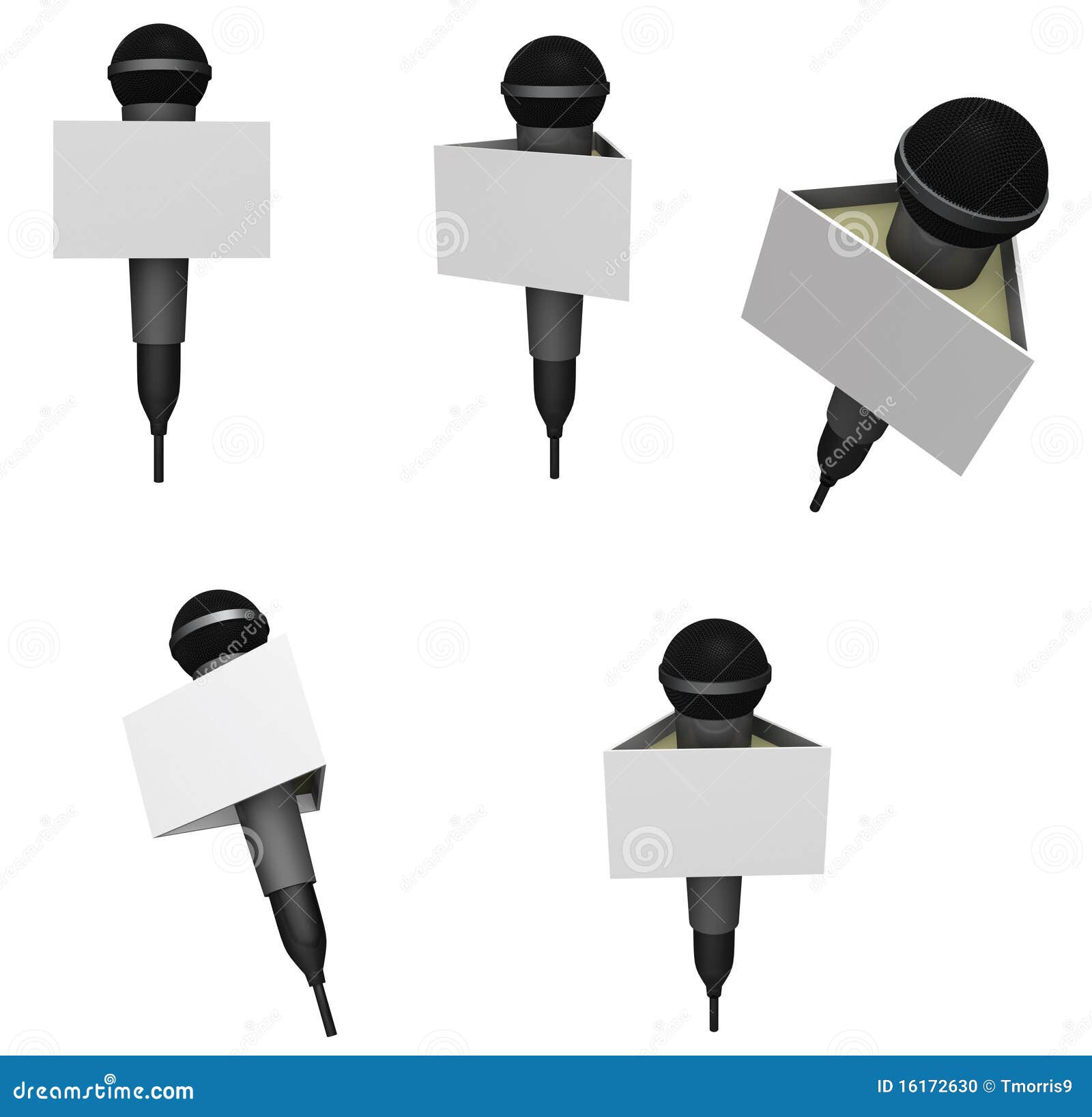 Microphones with flag stock illustration. Illustration of angles 16172630
