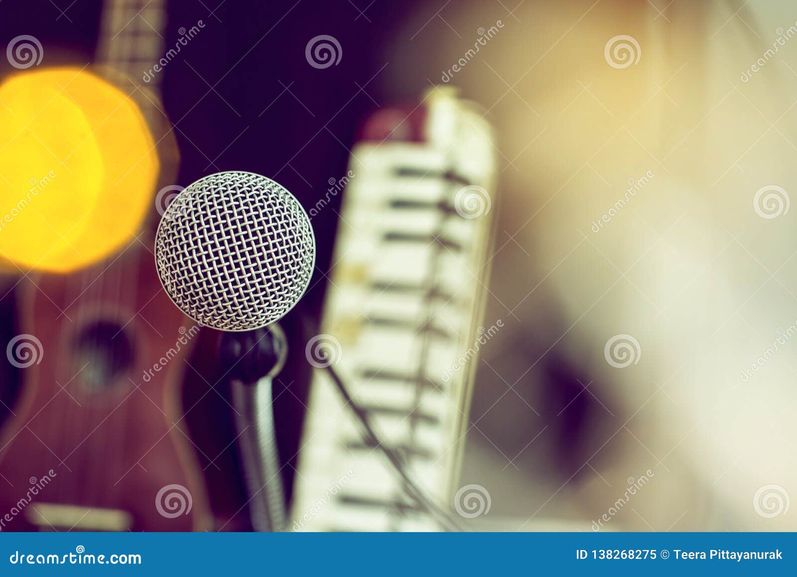 Microphones and Recording Equipment in the Studio. Stock Image Image