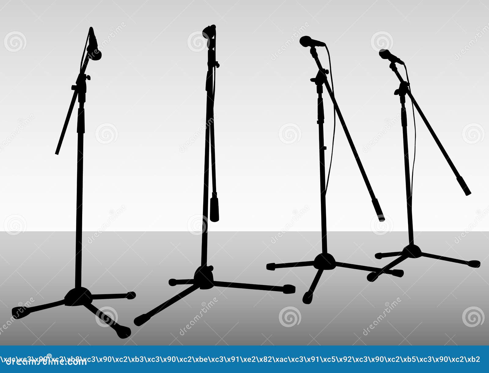 Microphones on stage stock vector. Illustration of performing 13103971