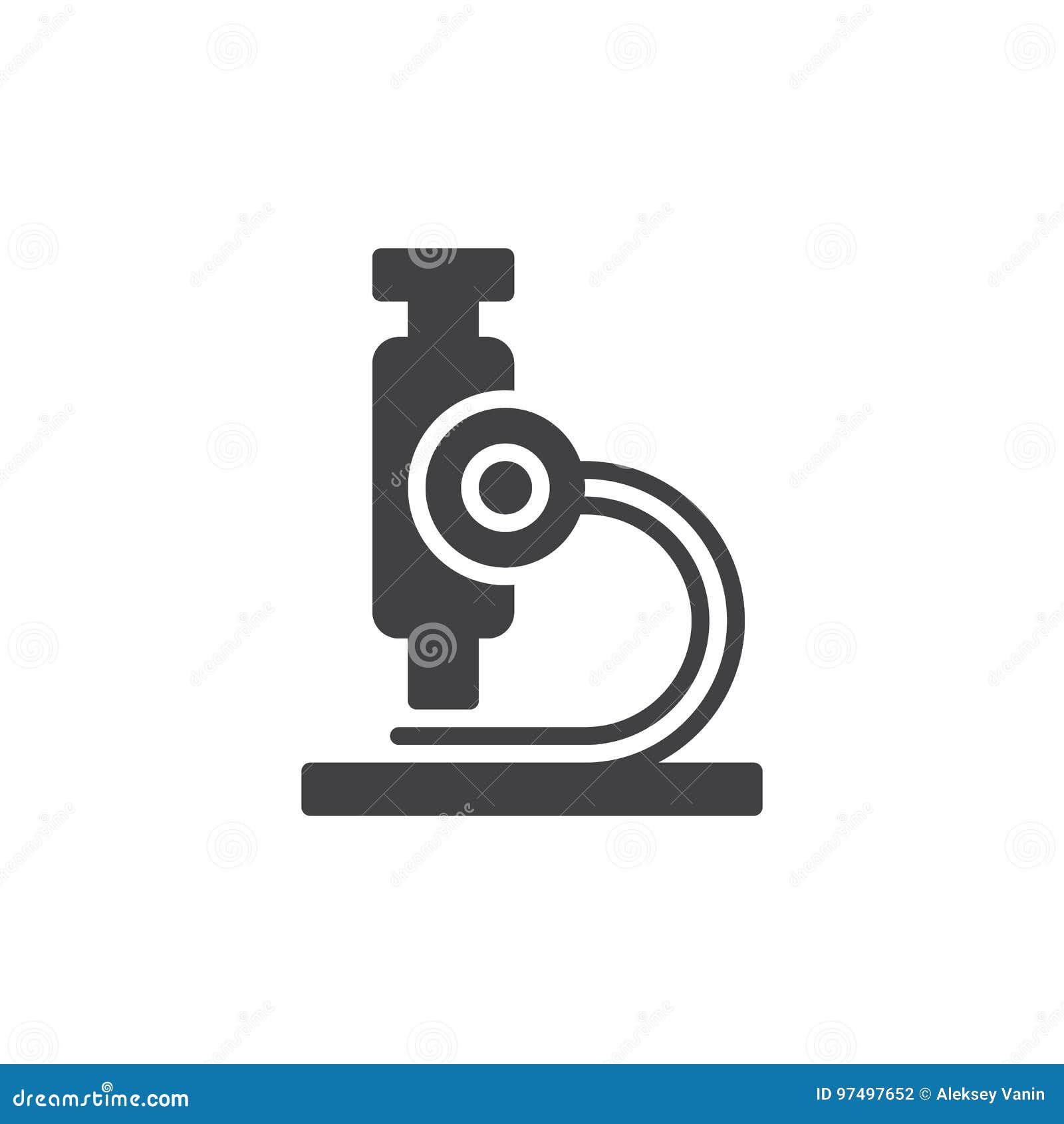 Microscope Icon Vector, Filled Flat Sign Stock Vector Illustration of