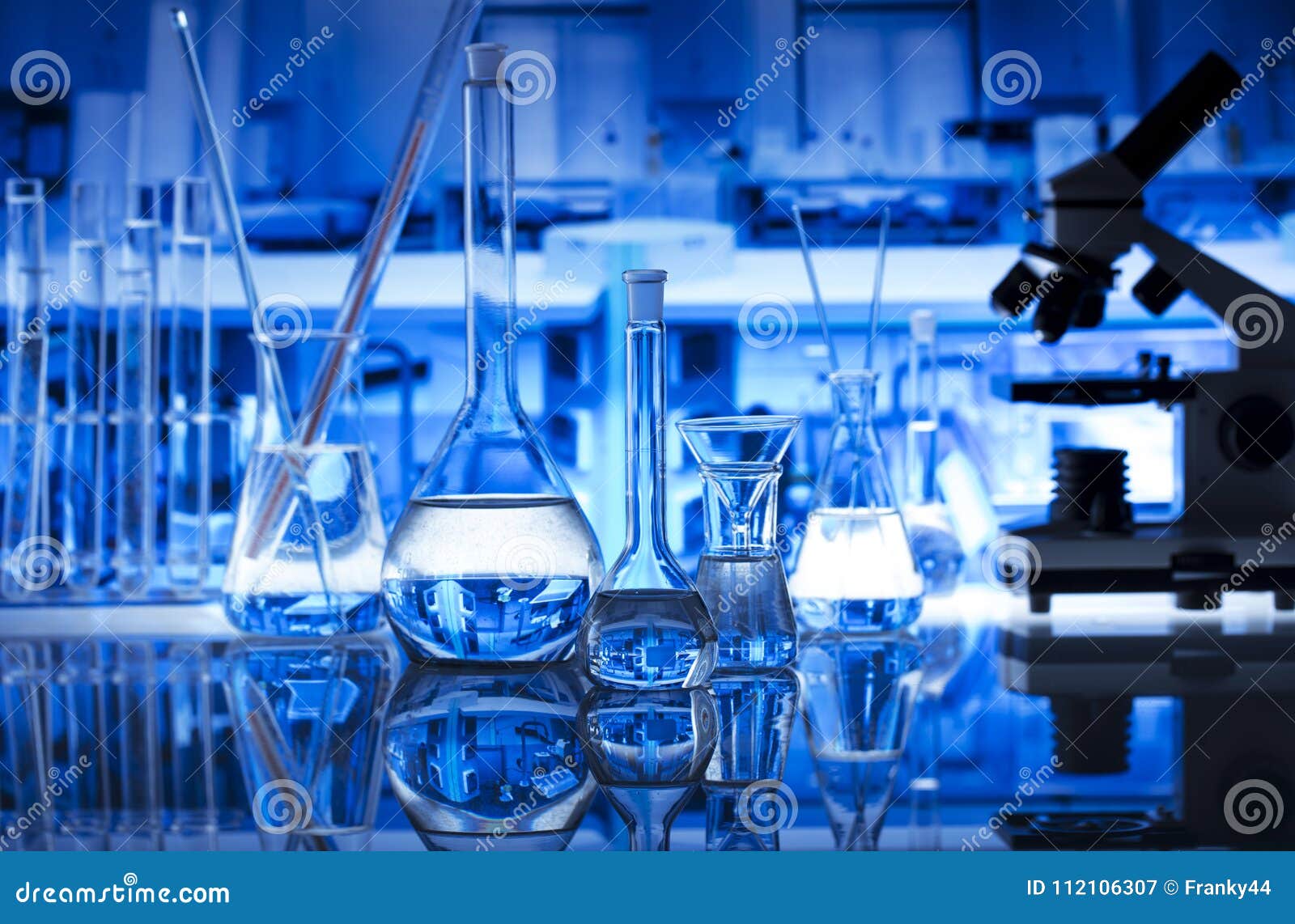 Science Laboratory Concept Background. Science Experiment. Stock Image -  Image of background, beakers: 112106307