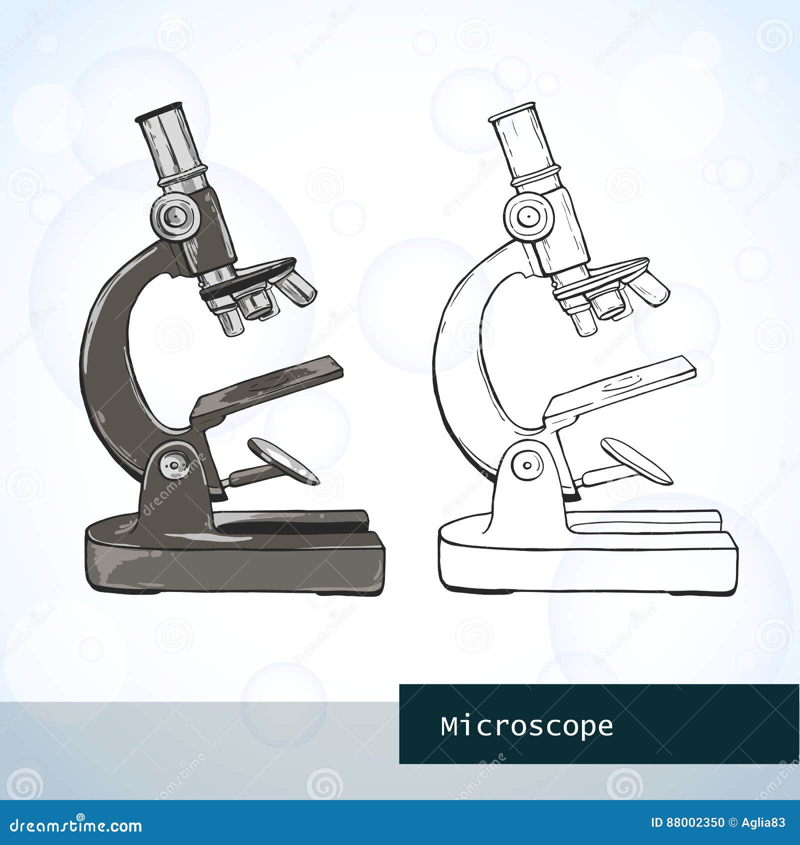 Microscope optique illustration de vecteur. Illustration du dessin -  88002350