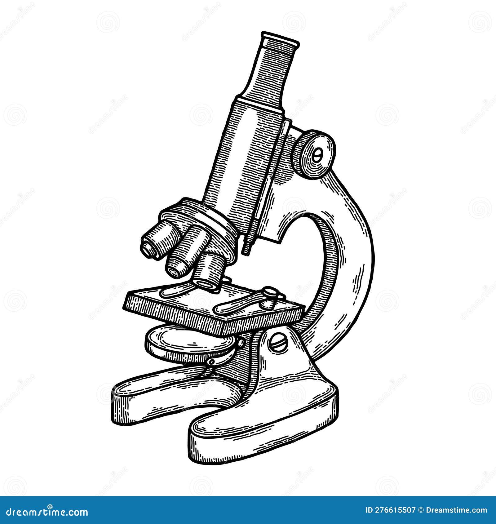 Microscope sketch and line art  Stock Illustration 65132006  PIXTA