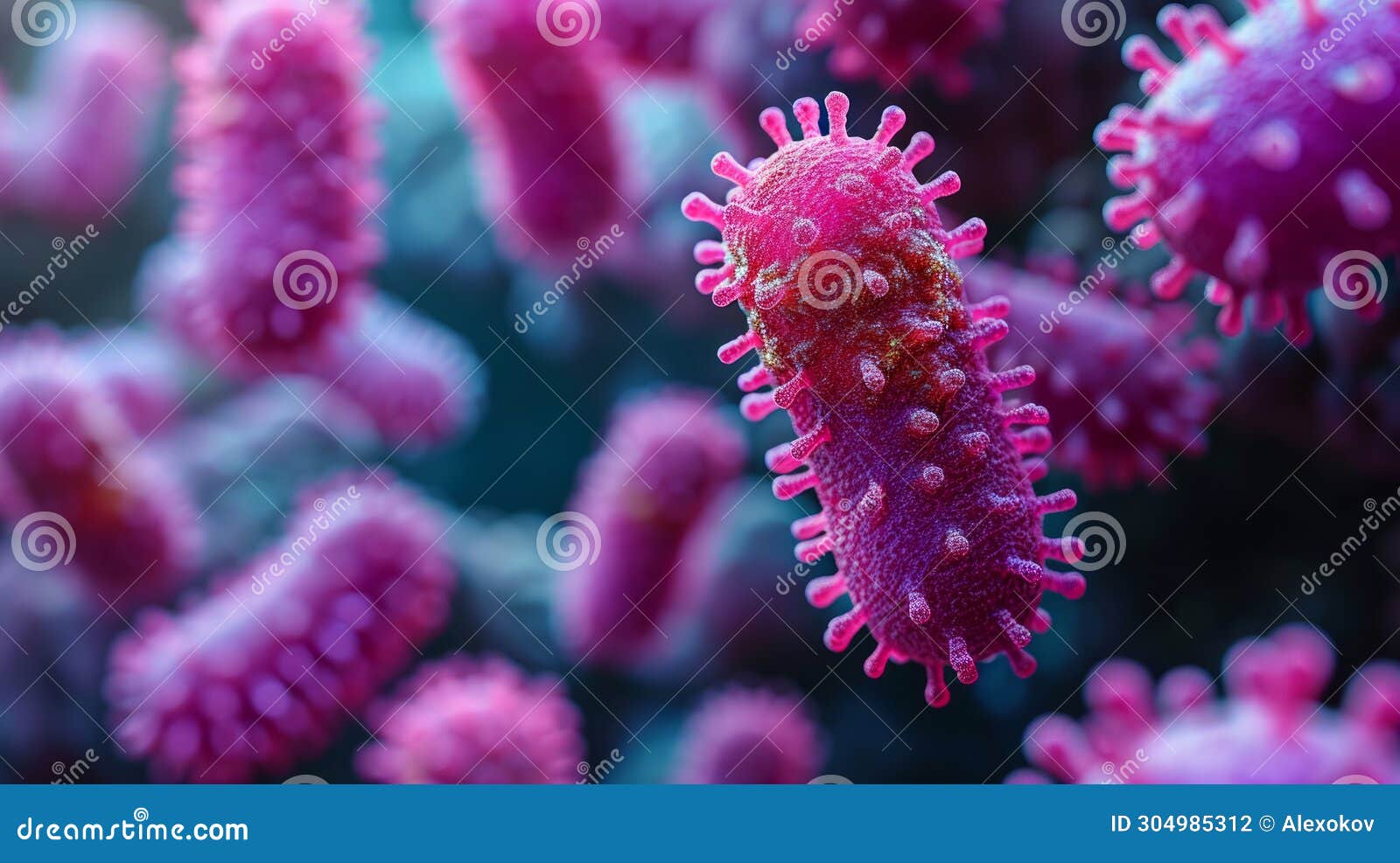 microscopic view of haemophilus influenzae bacteria ai generated