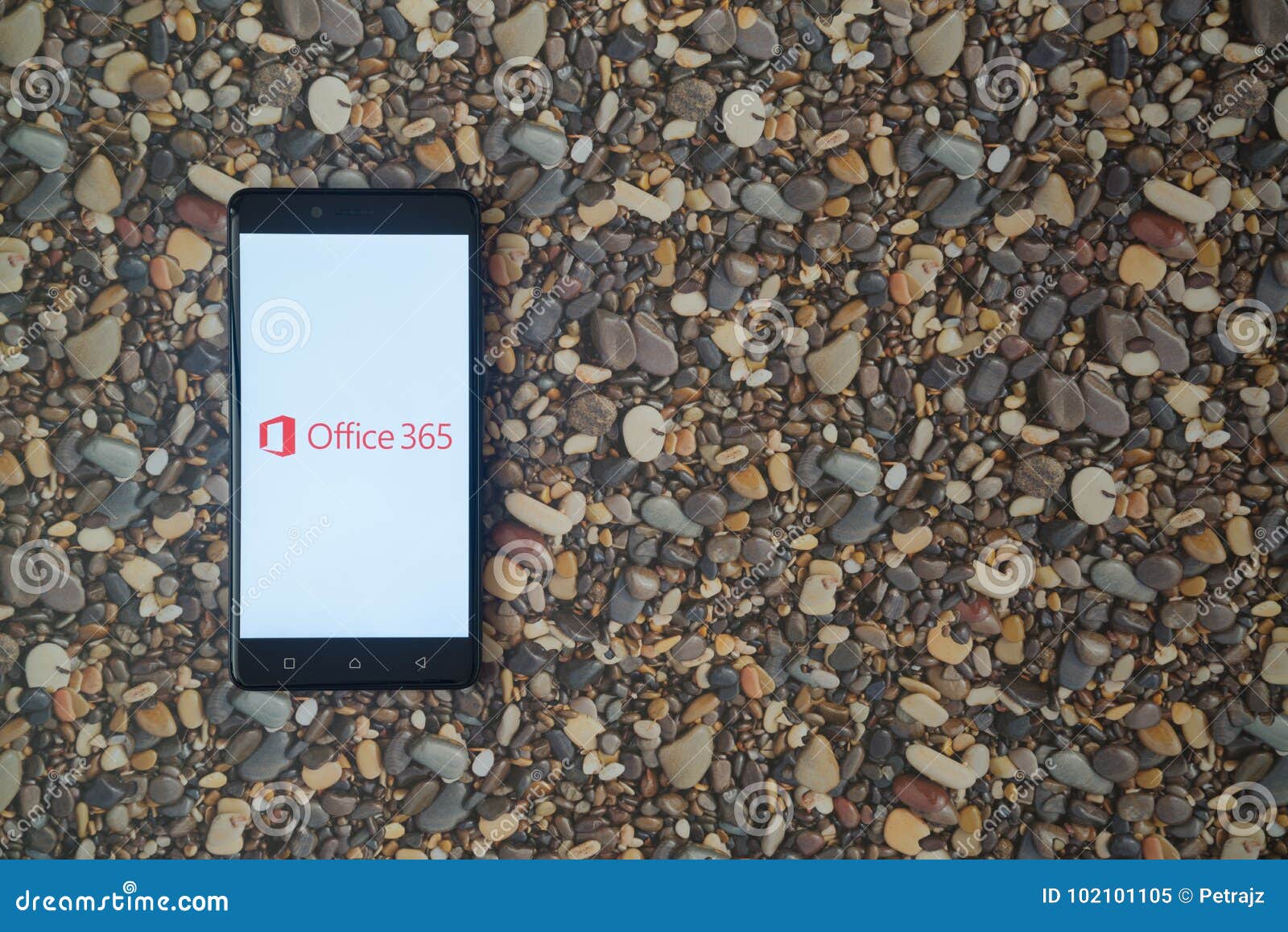 Microsoft Office 365 Logo on Smartphone on Background of Small Stones  Editorial Image - Image of angeles, modern: 102101105
