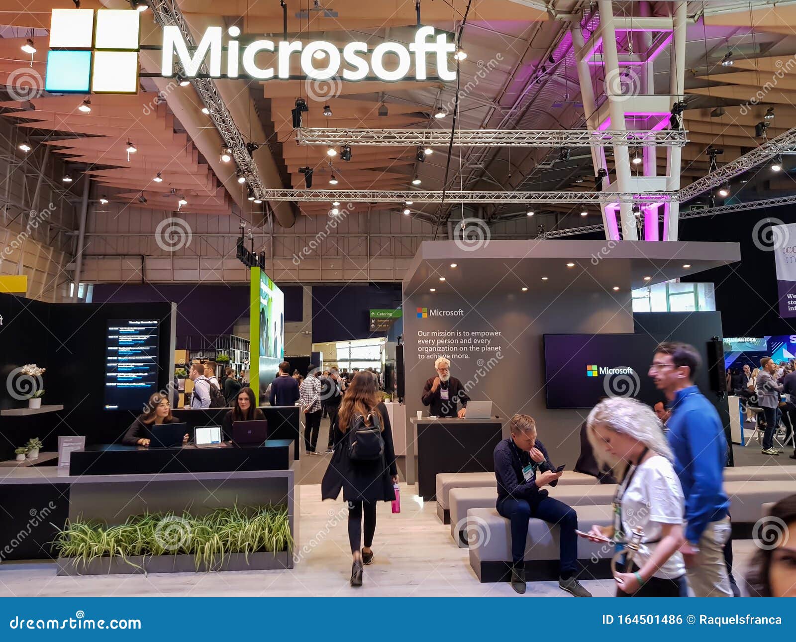 Microsoft Stand on  Summit 2019 in Lisbon Editorial Photo Image of
