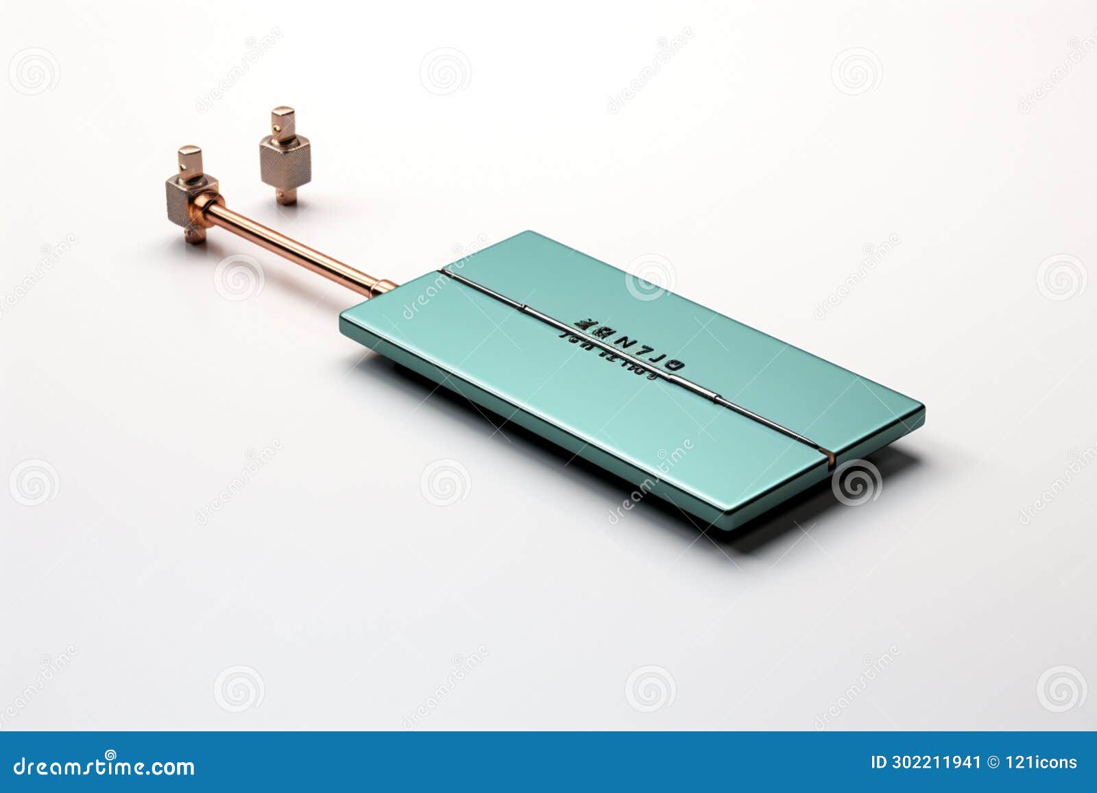 microstrip antenna on white background