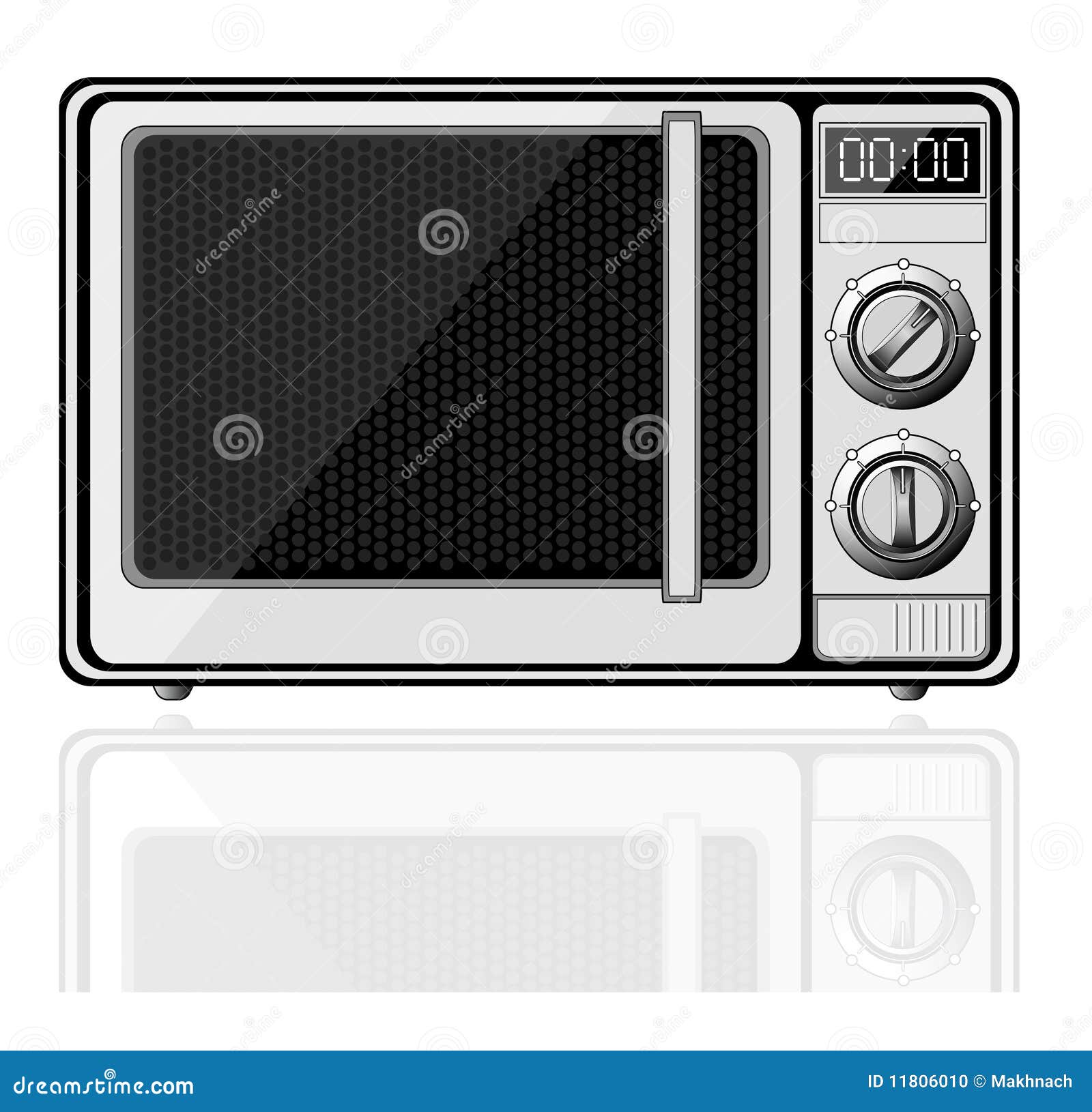 Microwave - Isolated on White Stock Vector - Illustration of microwave