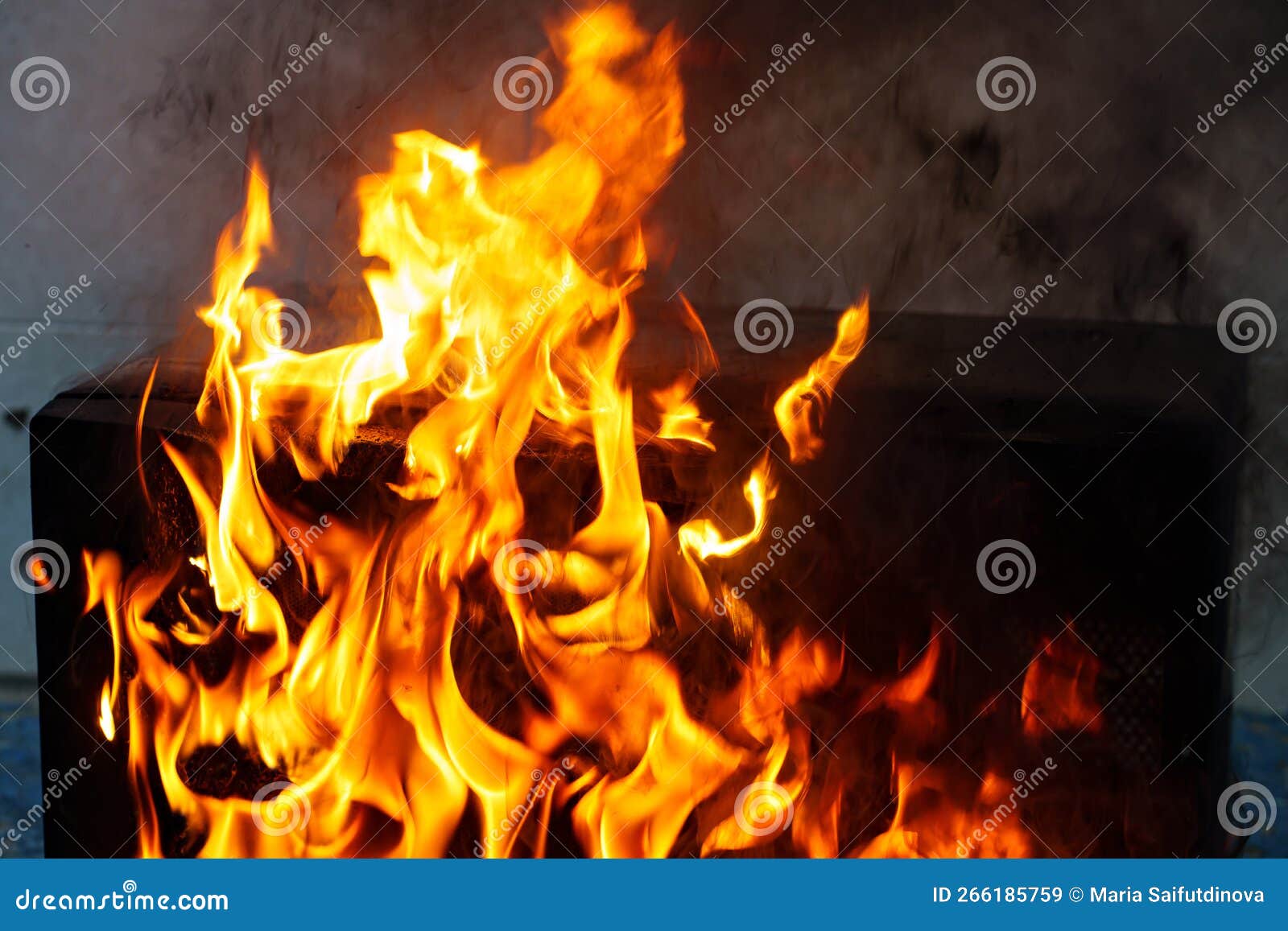 Microwave Oven on Fire. the Concept of Fire in the Kitchen. Stock Image -  Image of hazards, safety: 266185759