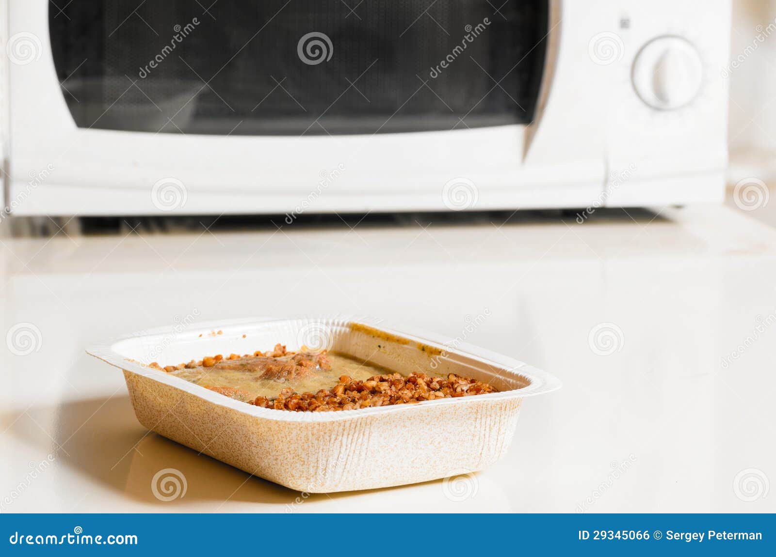 Microwave Oven with Frozen Food Stock Photo Image of microwave