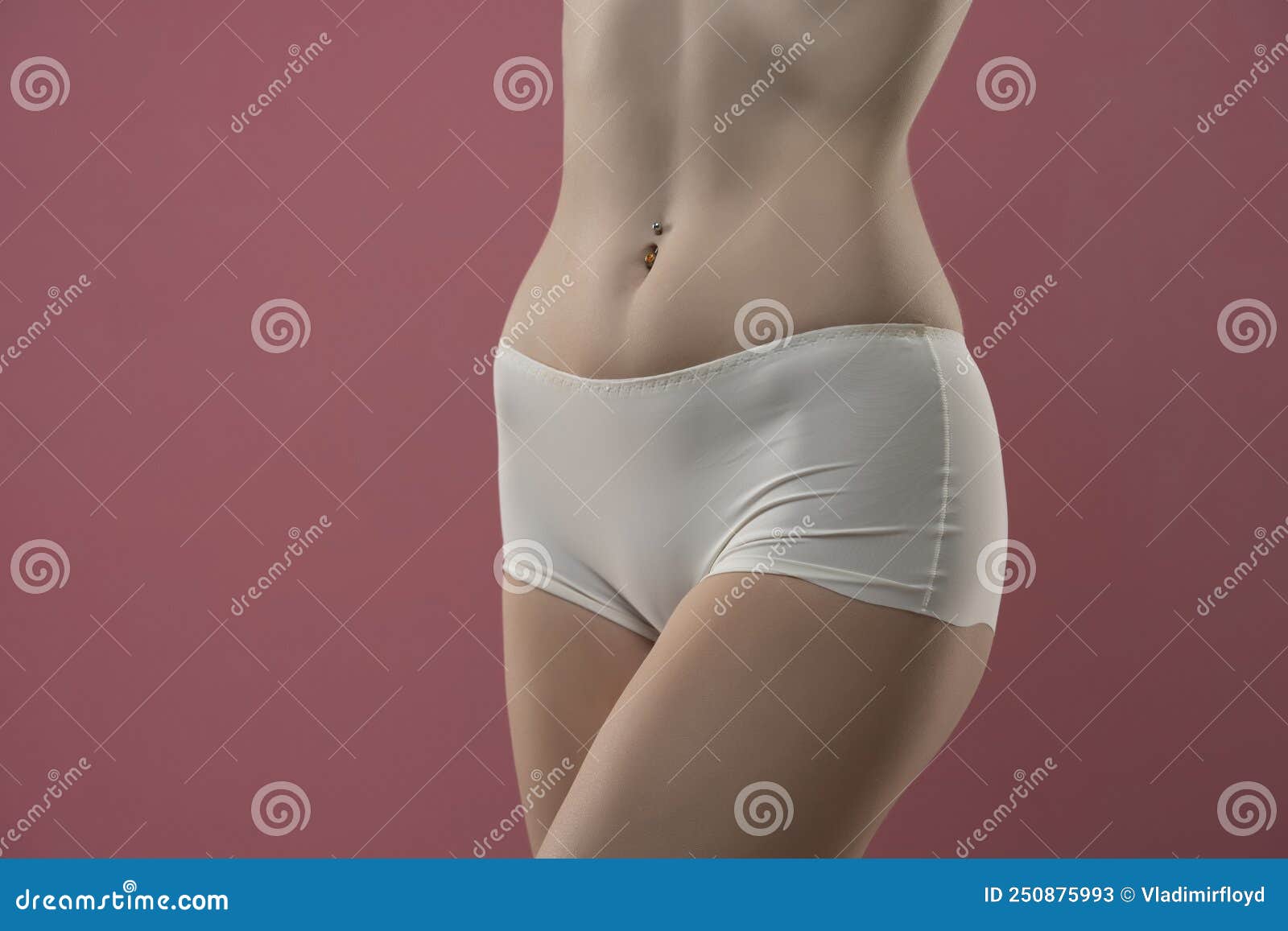 114 Front View Woman Panties White Background Stock Photos - Free