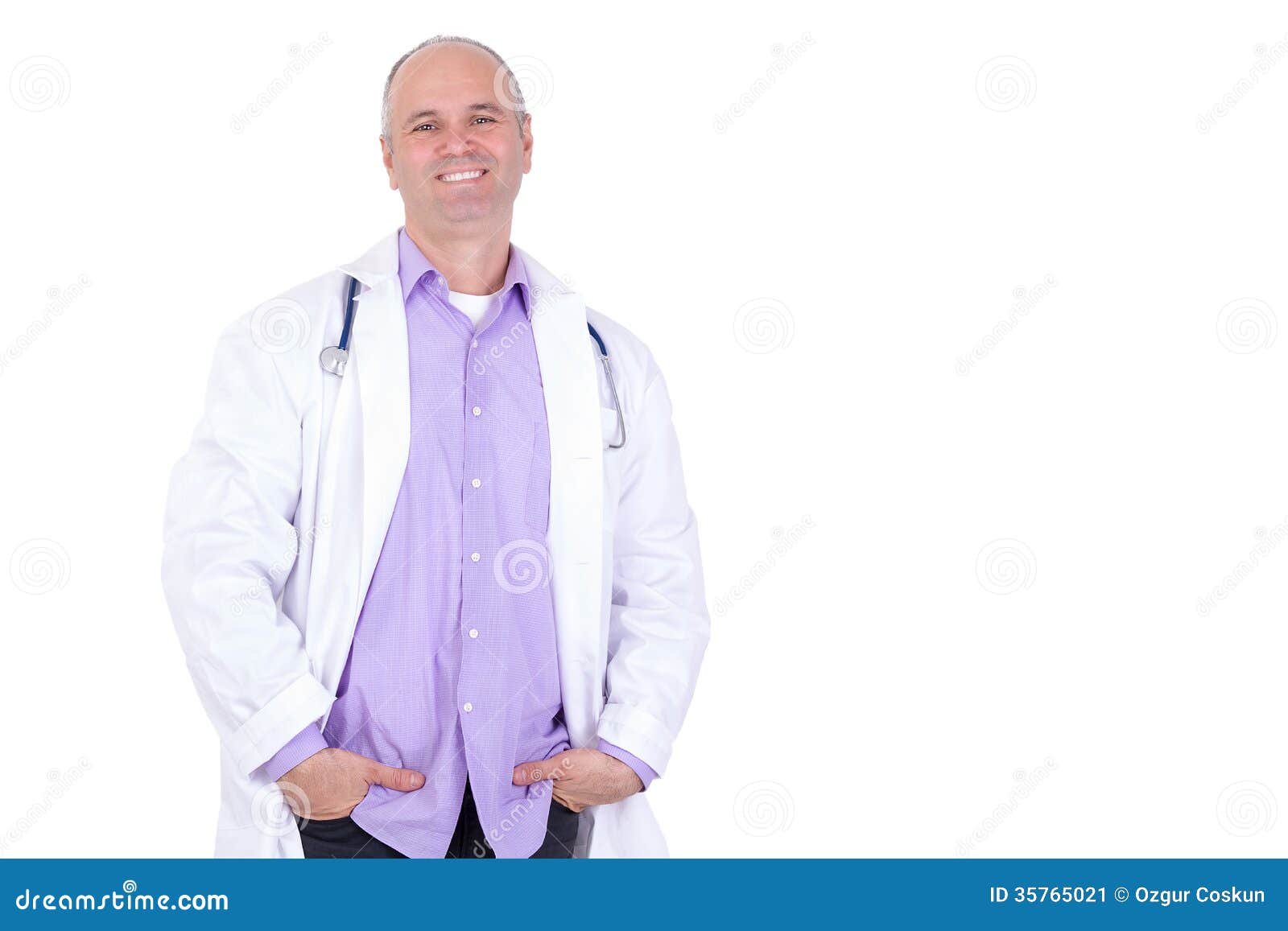 middle aged practitioner doctor looking at you relaxed