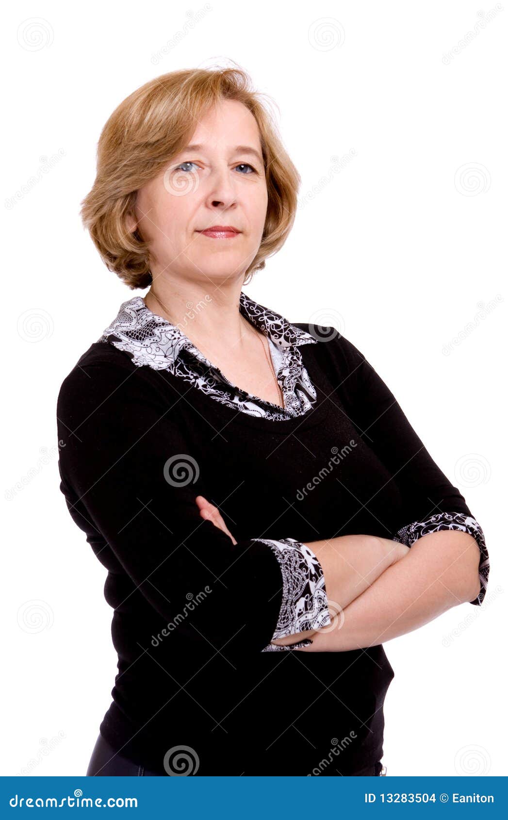 Middle-aged woman stock photo. Image of isolated, background